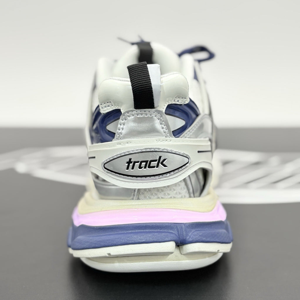Size 41 (8 US) - Balenciaga Track LED Sneaker ' Silver Navy ' | BRAND NEW!