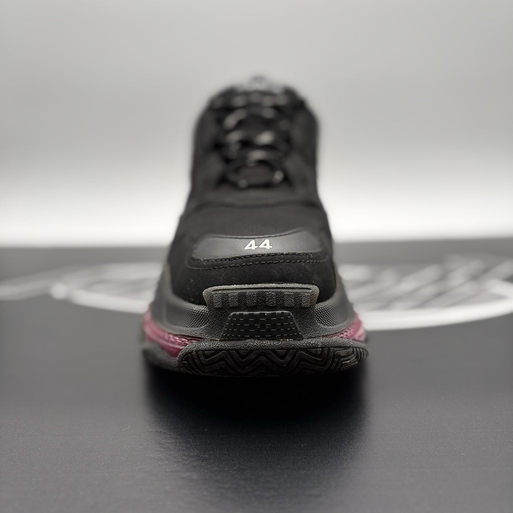 Size 44 - Balenciaga Triple S Clear Sole ' Black Neon Pink ' | GOOD CONDITION!