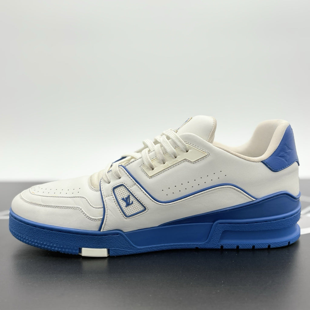 Size 10 LV (11-11.5 US) Louis Vuitton Trainer ' White Blue ' | SUPER CLEAN!