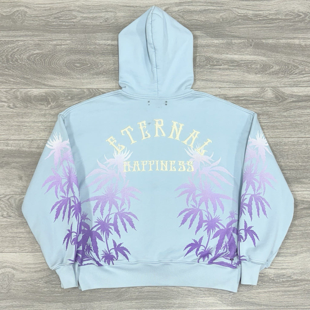 Size M - Amiri Eternal Happiness Embroidered Hoodie ' Blue ' | GREAT CONDITION!