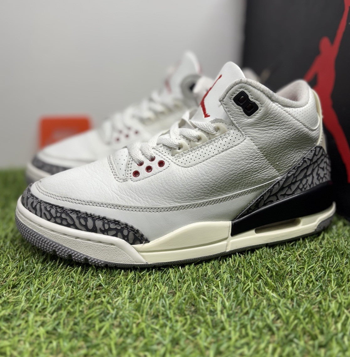Size 8 - Air Jordan 3 Retro Mid ' White Cement Reimagined ' | SUPER CLEAN!