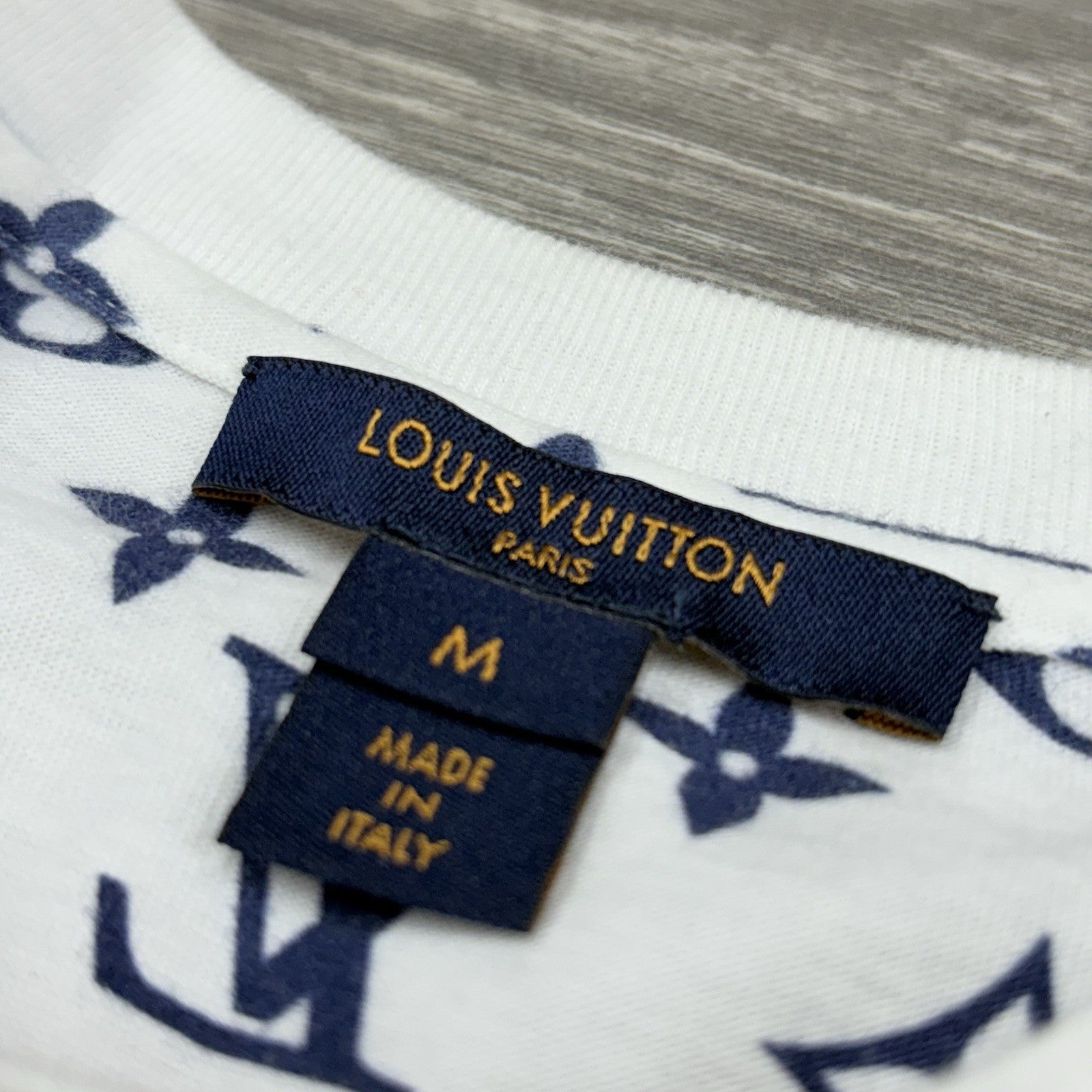 Size M - Louis Vuitton Monogram Printed With Chain ' White Blue ' | SUPER CLEAN!