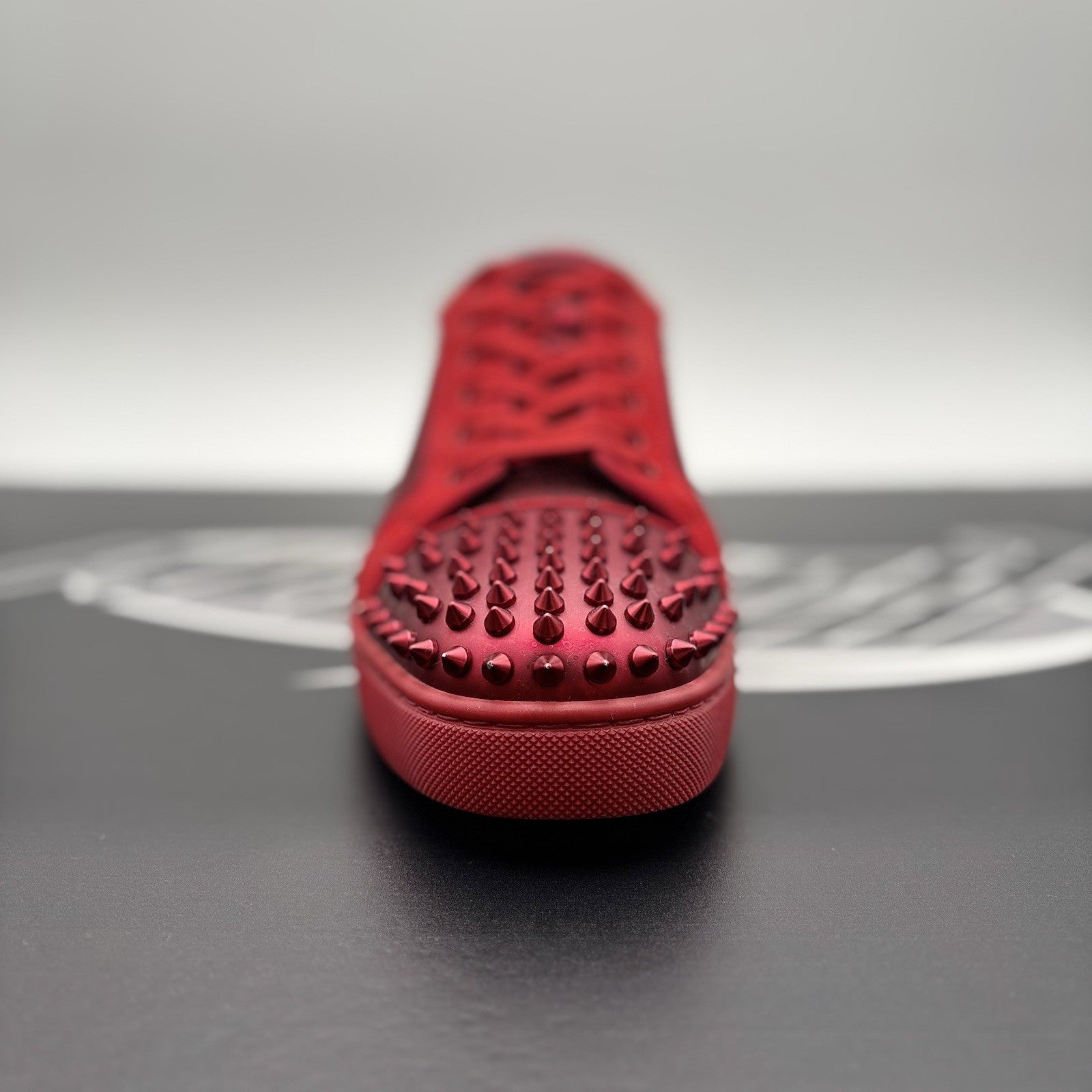 Size 43 (10 US) Christian Louboutin Low Spiked  ' Black Red ' | EXCELLENT!
