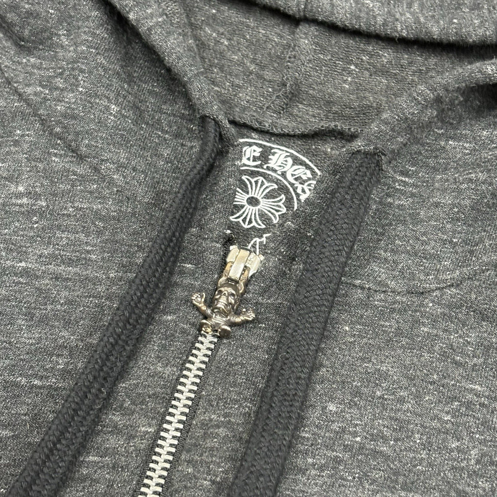 Size Large - Chrome Hearts Foti Zip Up Hoodie ' Grey ' | SUPER CLEAN!