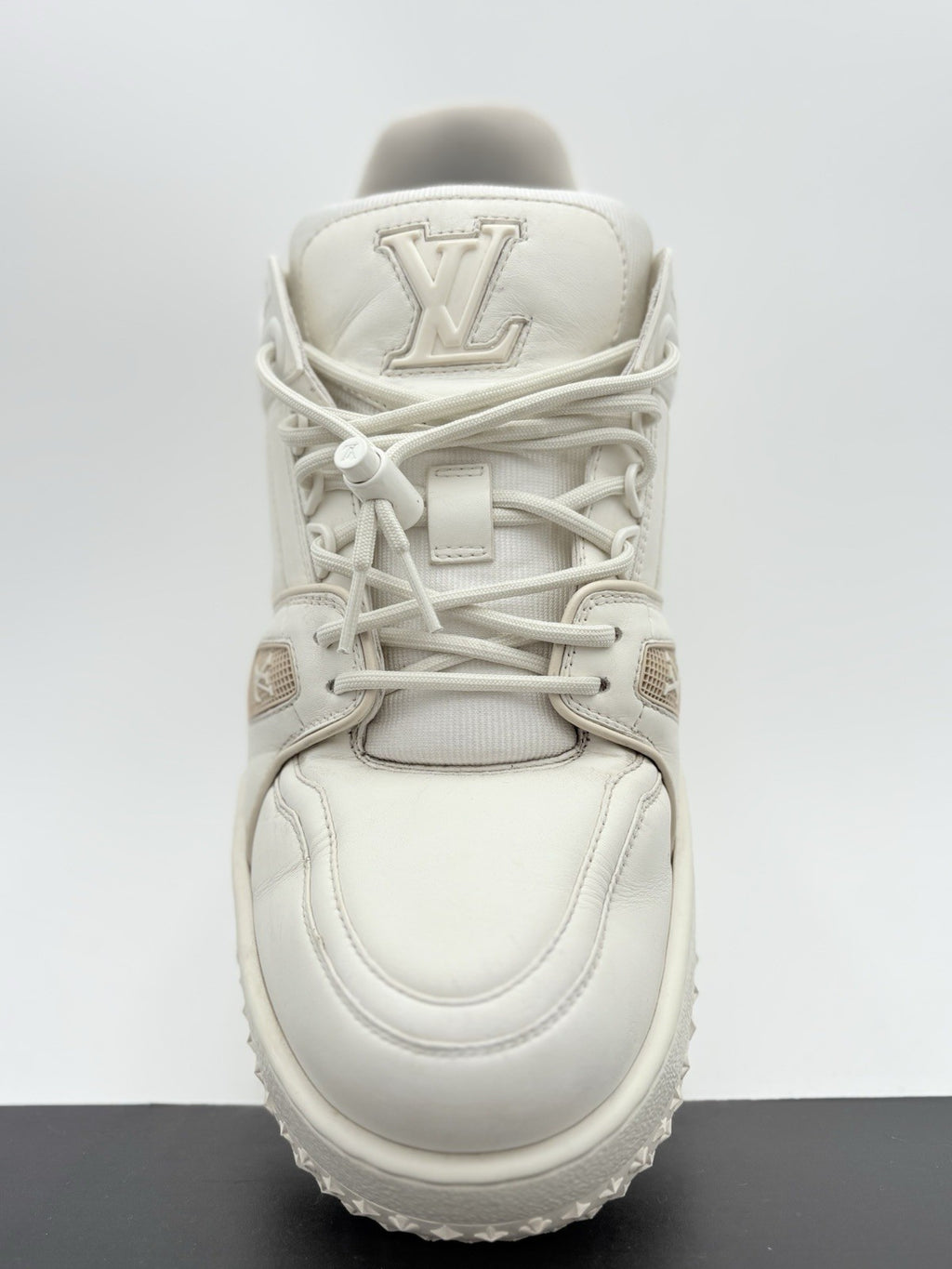 Size 10 LV (11-11.5 US) - Louis Vuitton Maxi Trainer ' White ' | GOOD CONDITION!