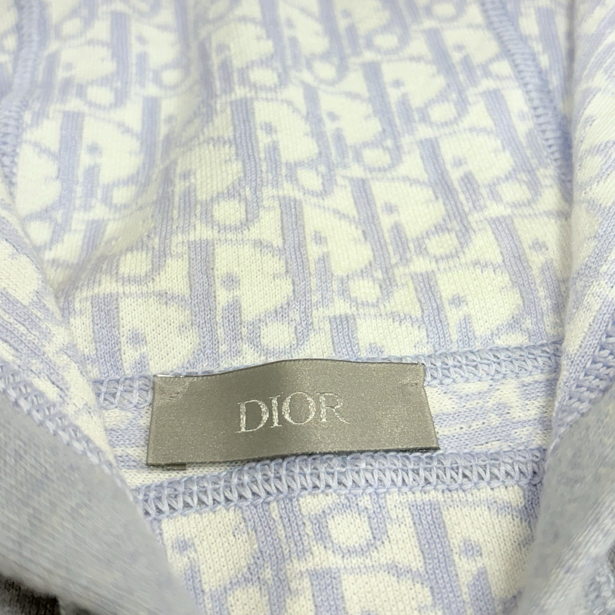 Cashmere Knit & Blue Cotton Hooded Track Jacket — photo 17