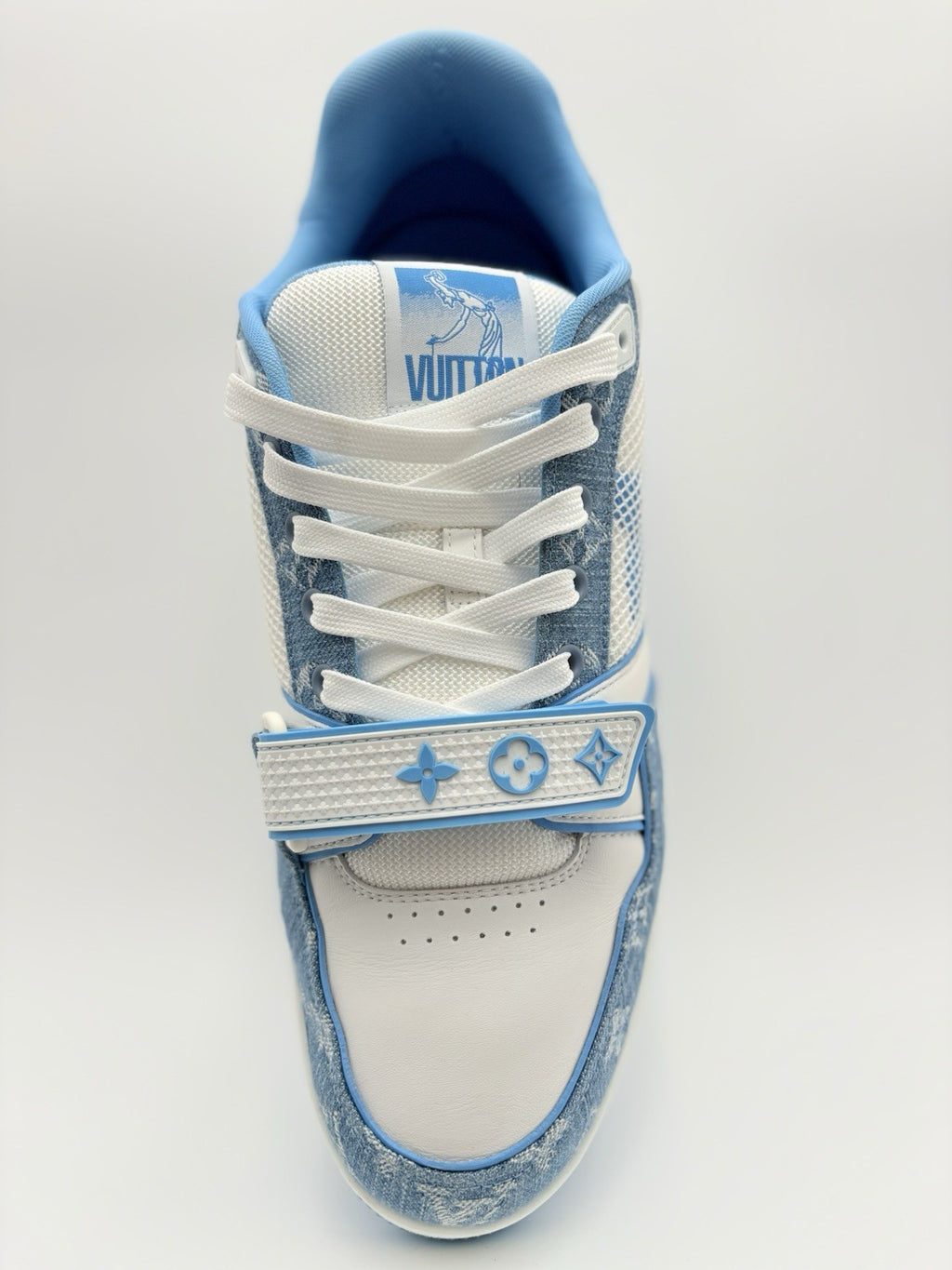 Size 10 LV (11-11.5 US) Louis Vuitton Strap Trainer ' Blue ' | SUPER CLEAN!