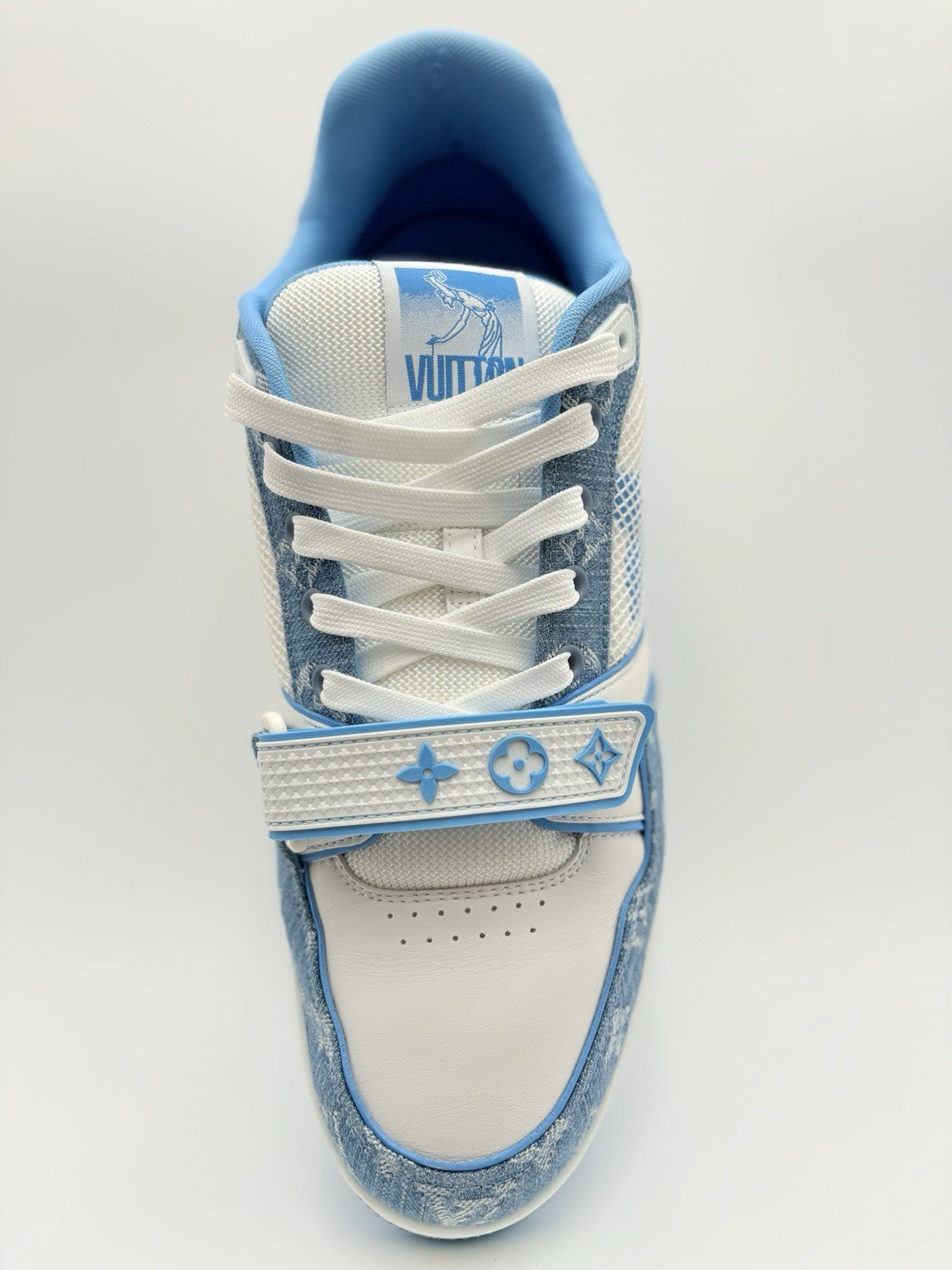 Size 10 LV (11-11.5 US) Louis Vuitton Strap Trainer ' Blue ' | SUPER CLEAN!