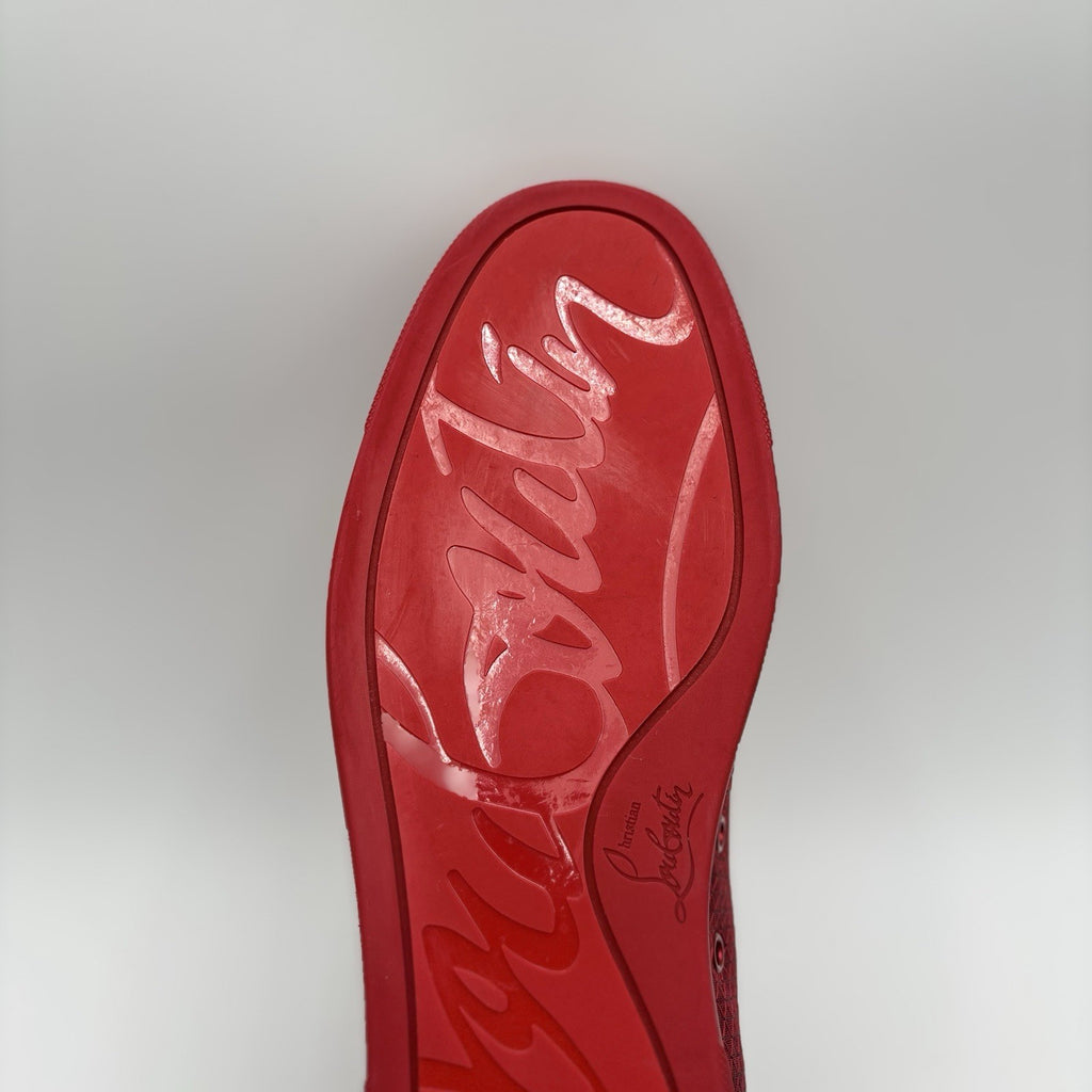 Size 43 (10 US) Christian Louboutin Low Spiked  ' Black Red ' | EXCELLENT!