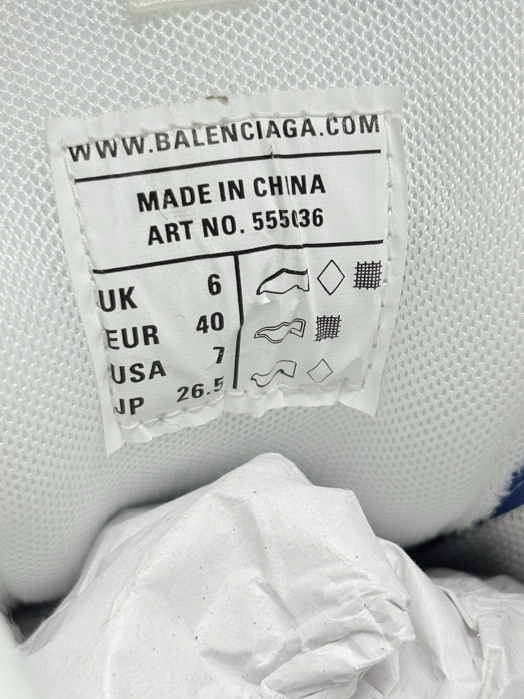 Size 40 (7 US) - Balenciaga Track LED Sneaker ' White Blue ' | BRAND NEW