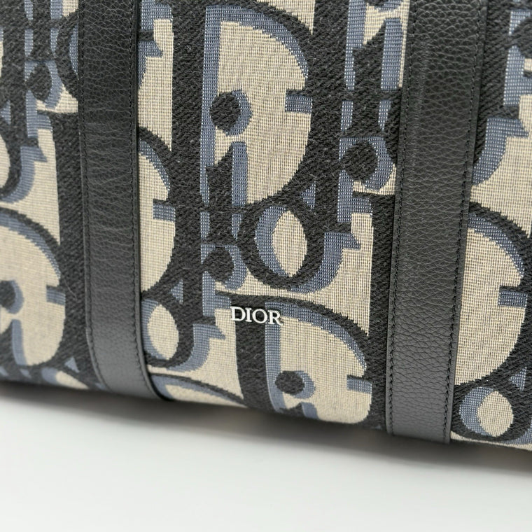 Oblique Jacquard Maxi Weekender 40 Bag Beige — photo 3