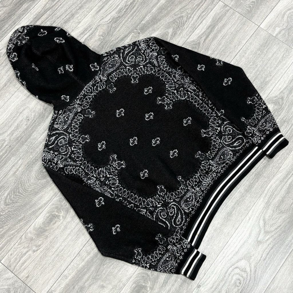Size L - Amiri Bandana Basketball Hoodie ' Black ' | GREAT CONDITION!