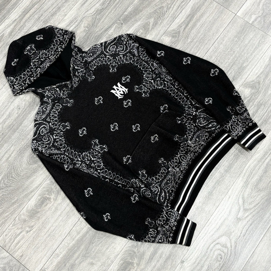 Size L - Amiri Bandana Basketball Hoodie ' Black ' | GREAT CONDITION!