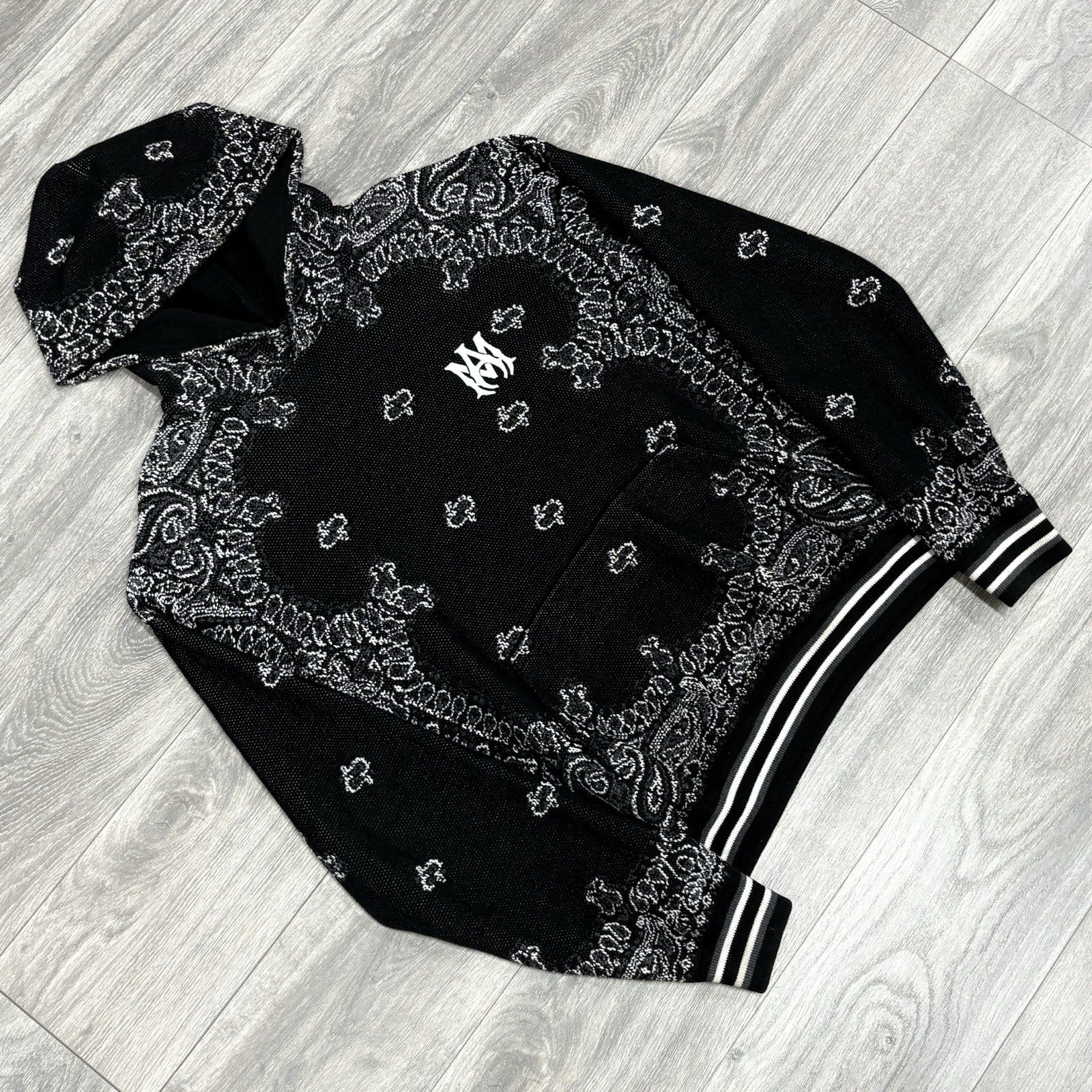 Size L - Amiri Bandana Basketball Hoodie ' Black ' | GREAT CONDITION!