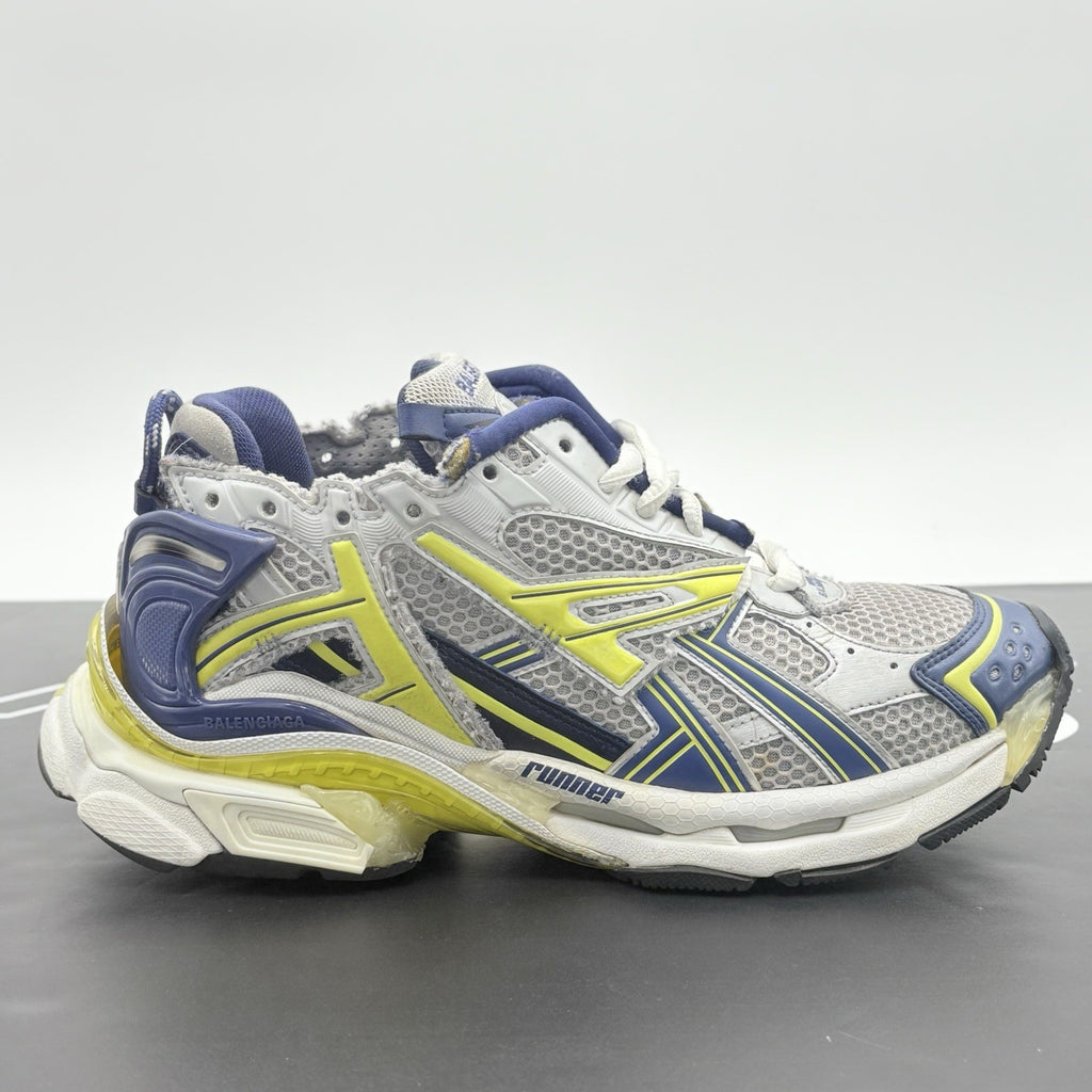 Size 41 (8 US) - Balenciaga Runner ' White Blue Yellow ' | GOOD CONDITION!