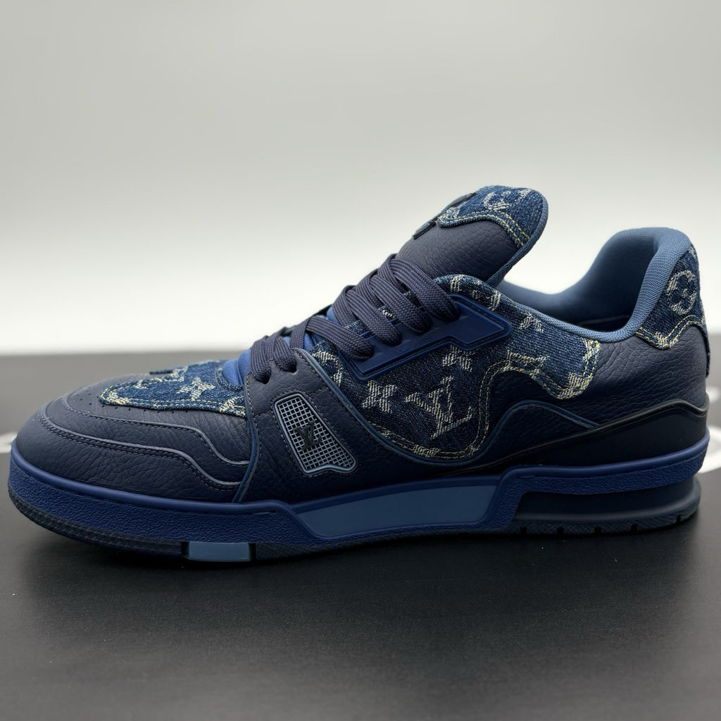 Size 11 LV (12-12.5 US) Louis Vuitton Trainer ' Monogram Navy ' | GREAT COND!