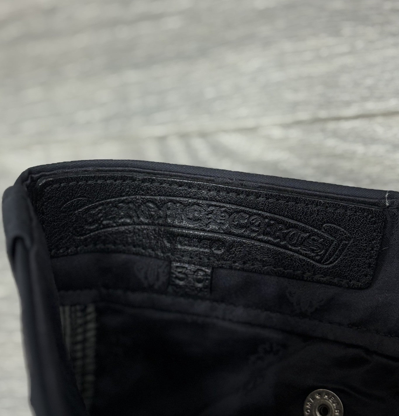 Size 30 - Chrome Hearts Leather Knee Carpenter Pants ' Black ' | WORN 1-3X