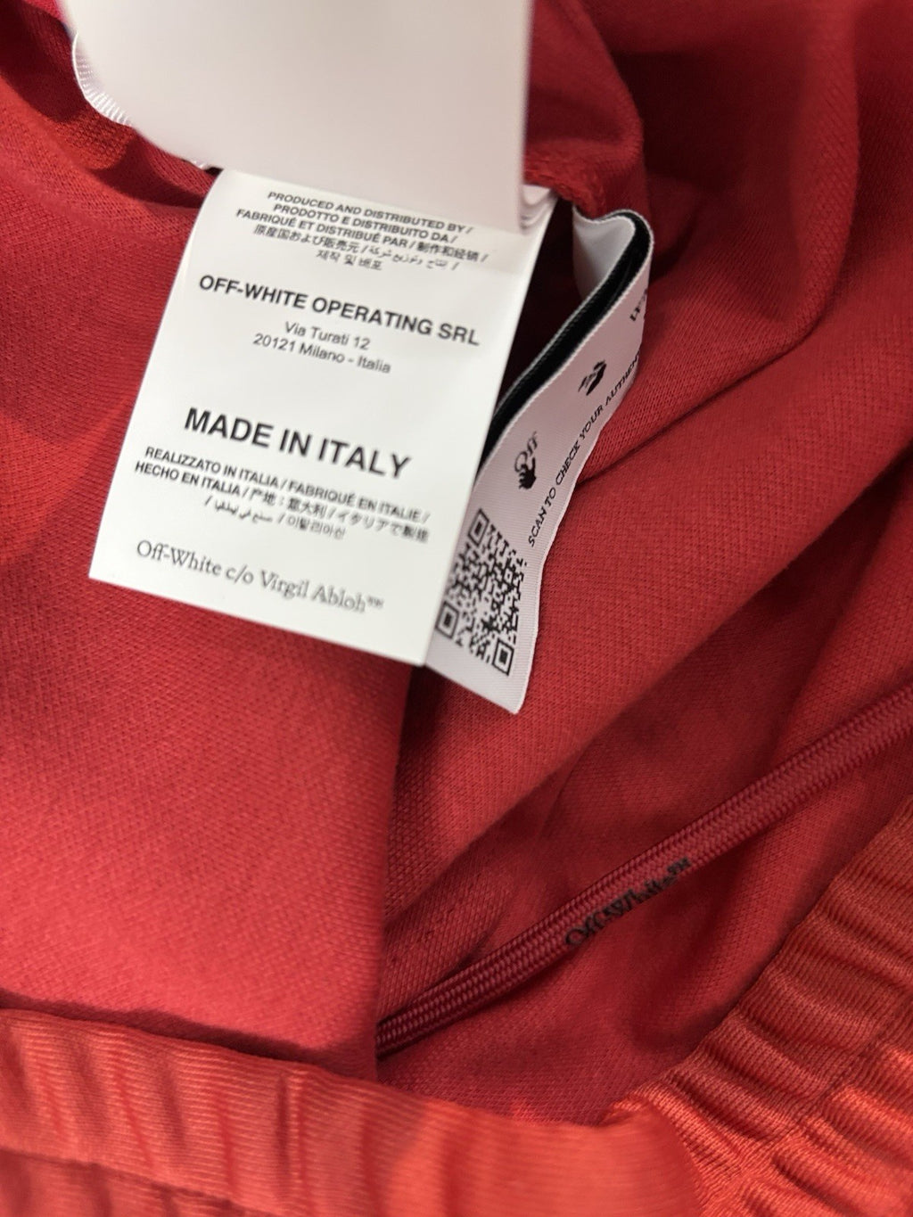 Size XXL - Off-White Single Arrow Slim Trackpant ' Red ' | NEW!