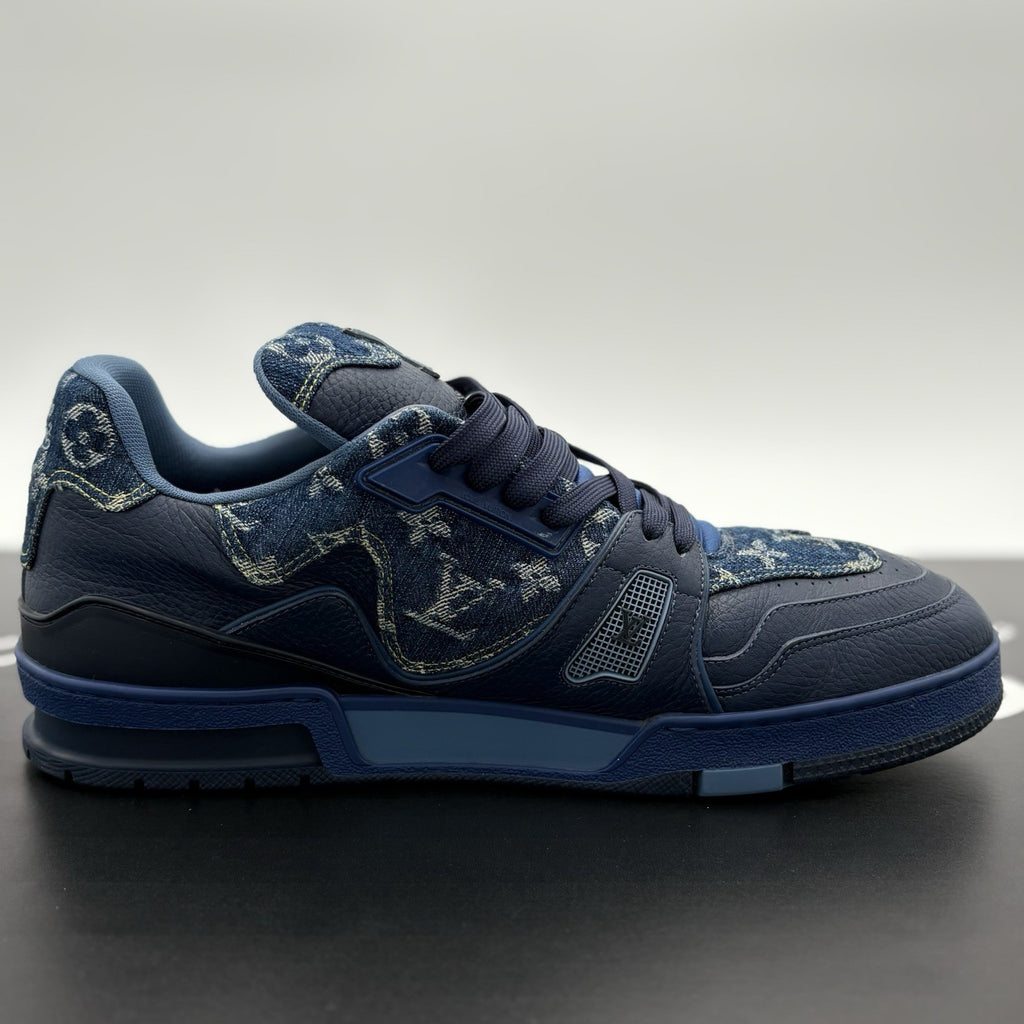 Size 11 LV (12-12.5 US) Louis Vuitton Trainer ' Monogram Navy ' | GREAT COND!