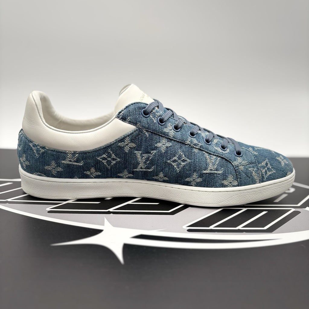 Size 11 LV (12-12.5 US) - Louis Vuitton Luxembourg ‘ Denim Monogram ‘ | GOOD!