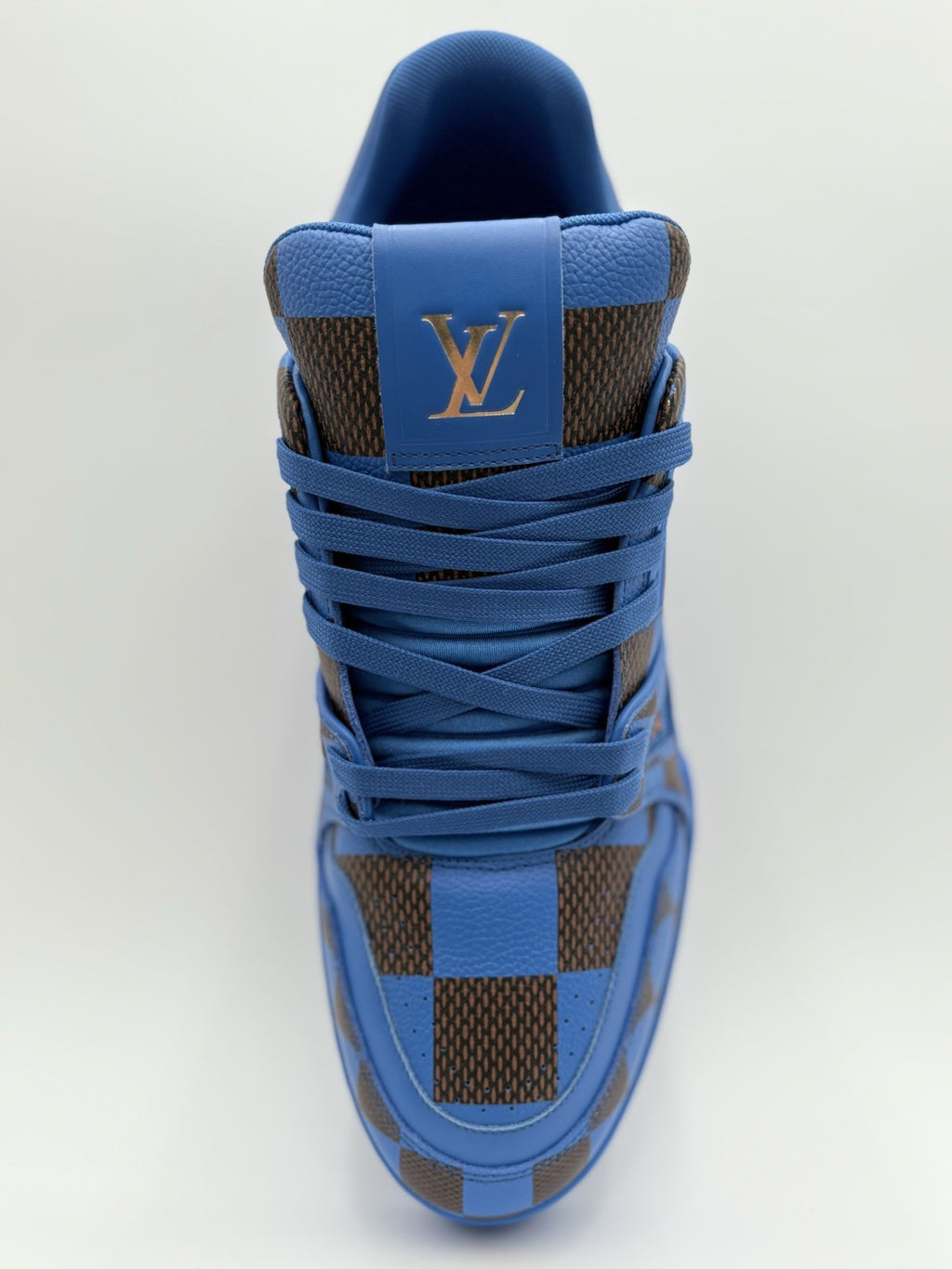 Size 9.5 LV (10.5-11 US) Louis Vuitton Trainer ' Blue Brown Checkered ' | NEW!