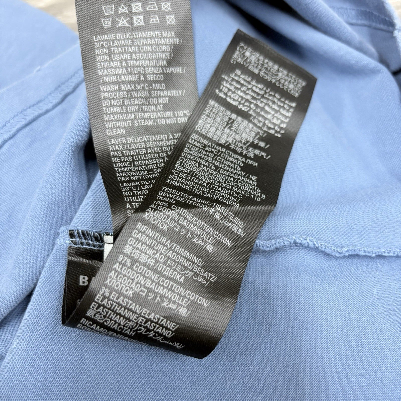 Size L - Balenciaga Burning Unity Oversized T-Shirt ' Blue ' | SUPER CLEAN!