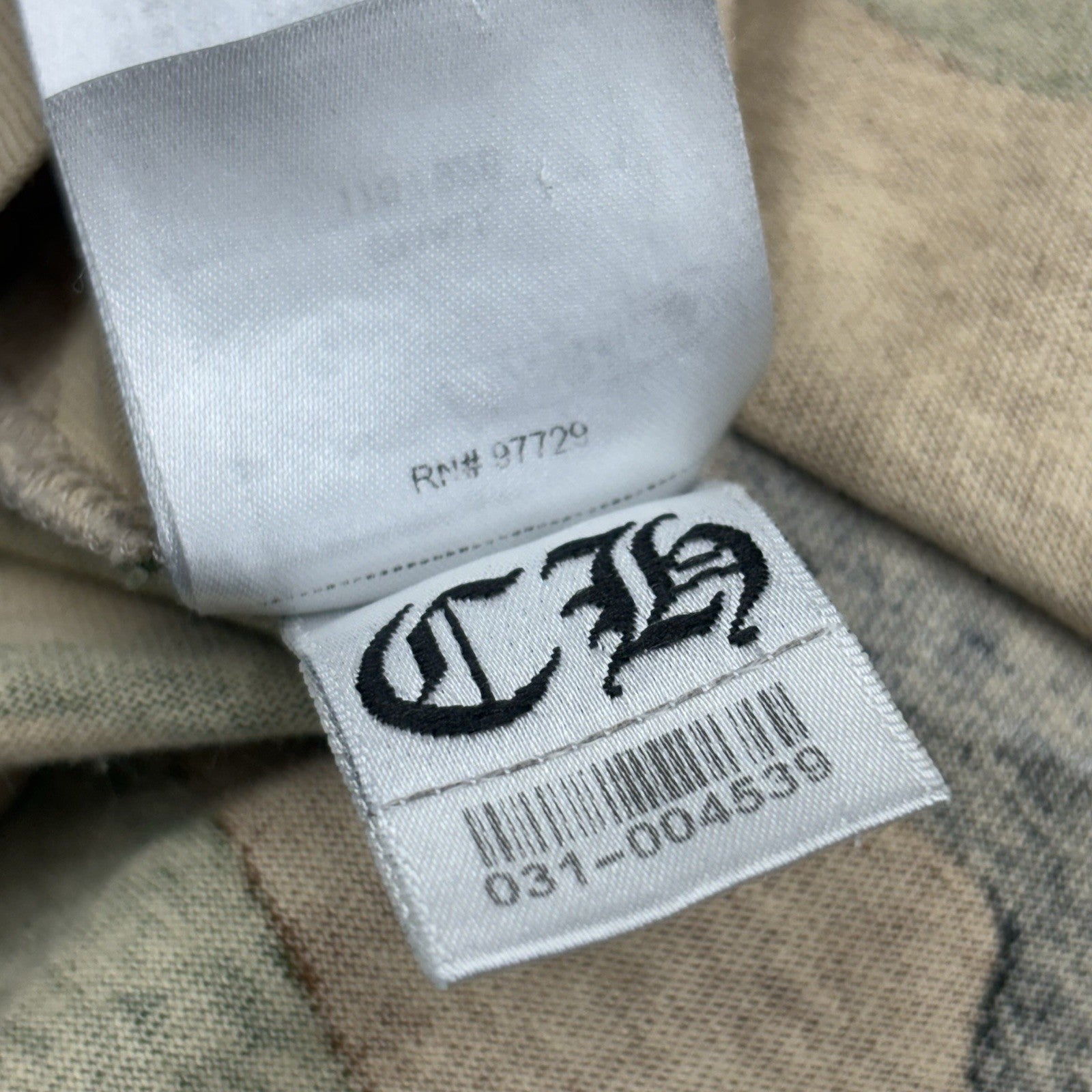 Size Small - Chrome Hearts Matty Boy Caution Short Sleeve T-Shirt ' Camo '