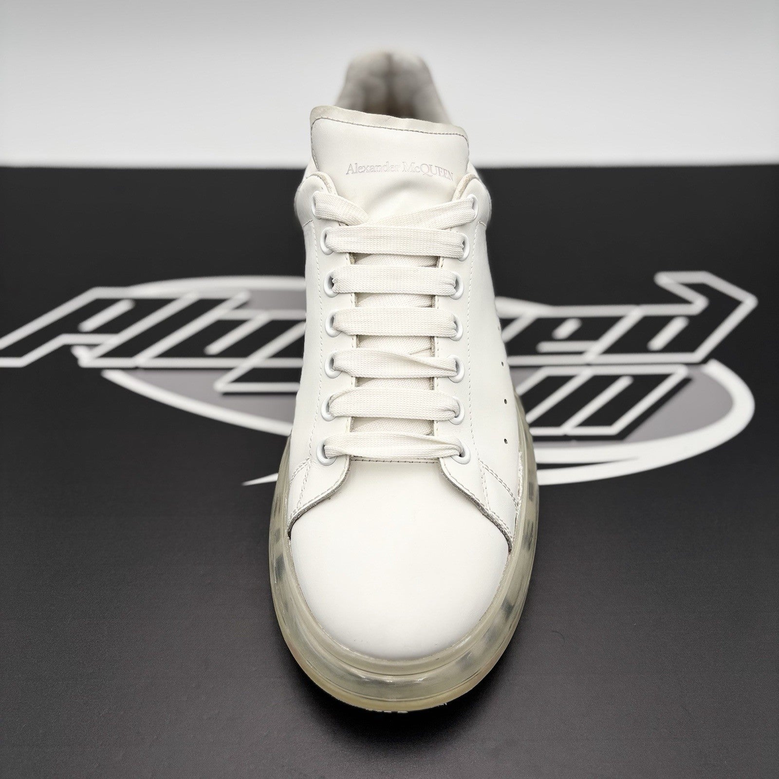 Size 45 EU (12 US) - Alexander McQueen ‘ White Clear Sole ‘