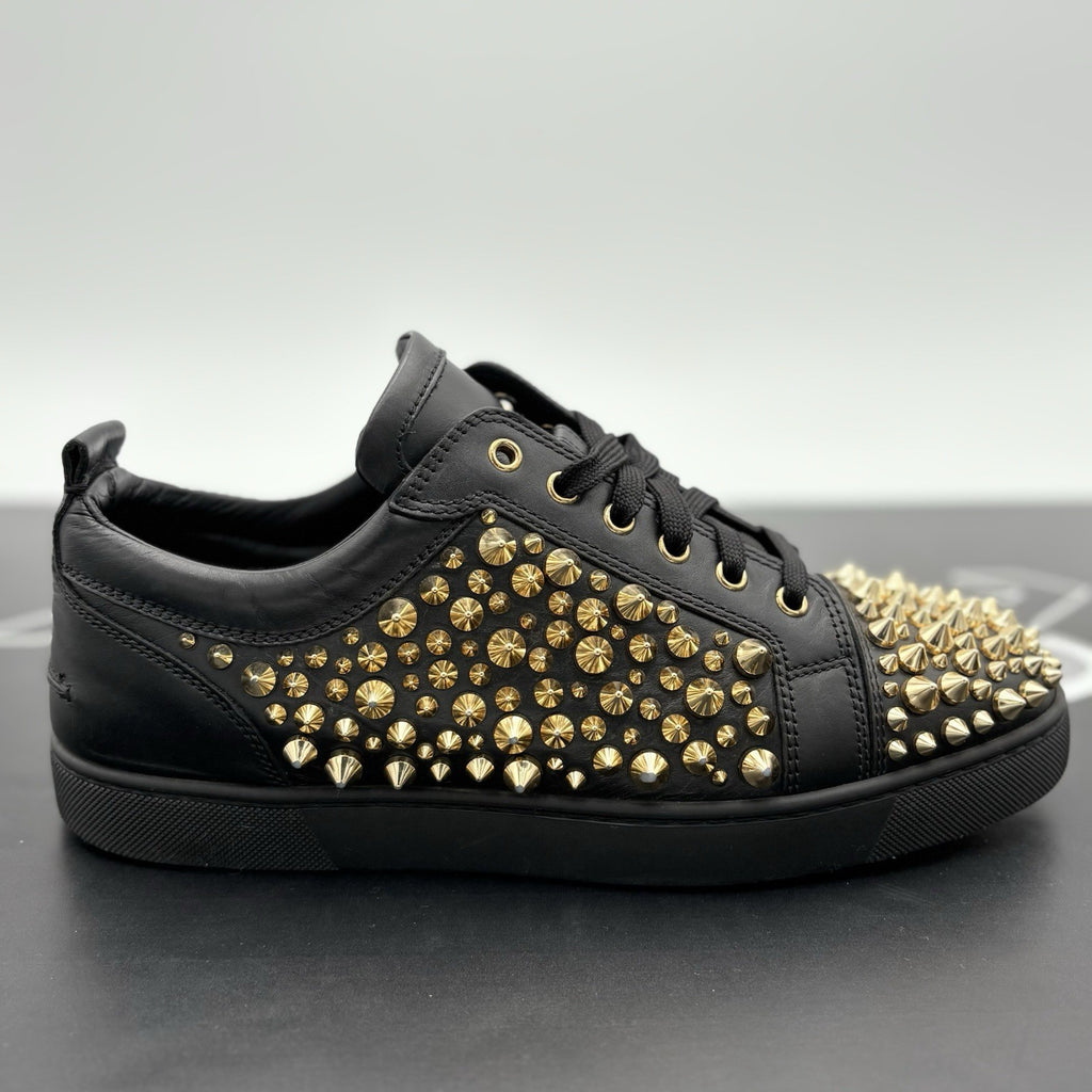 Size 43 (10 US) Christian Louboutin Low Spiked Sneaker  ' Black Gold ' | GOOD!