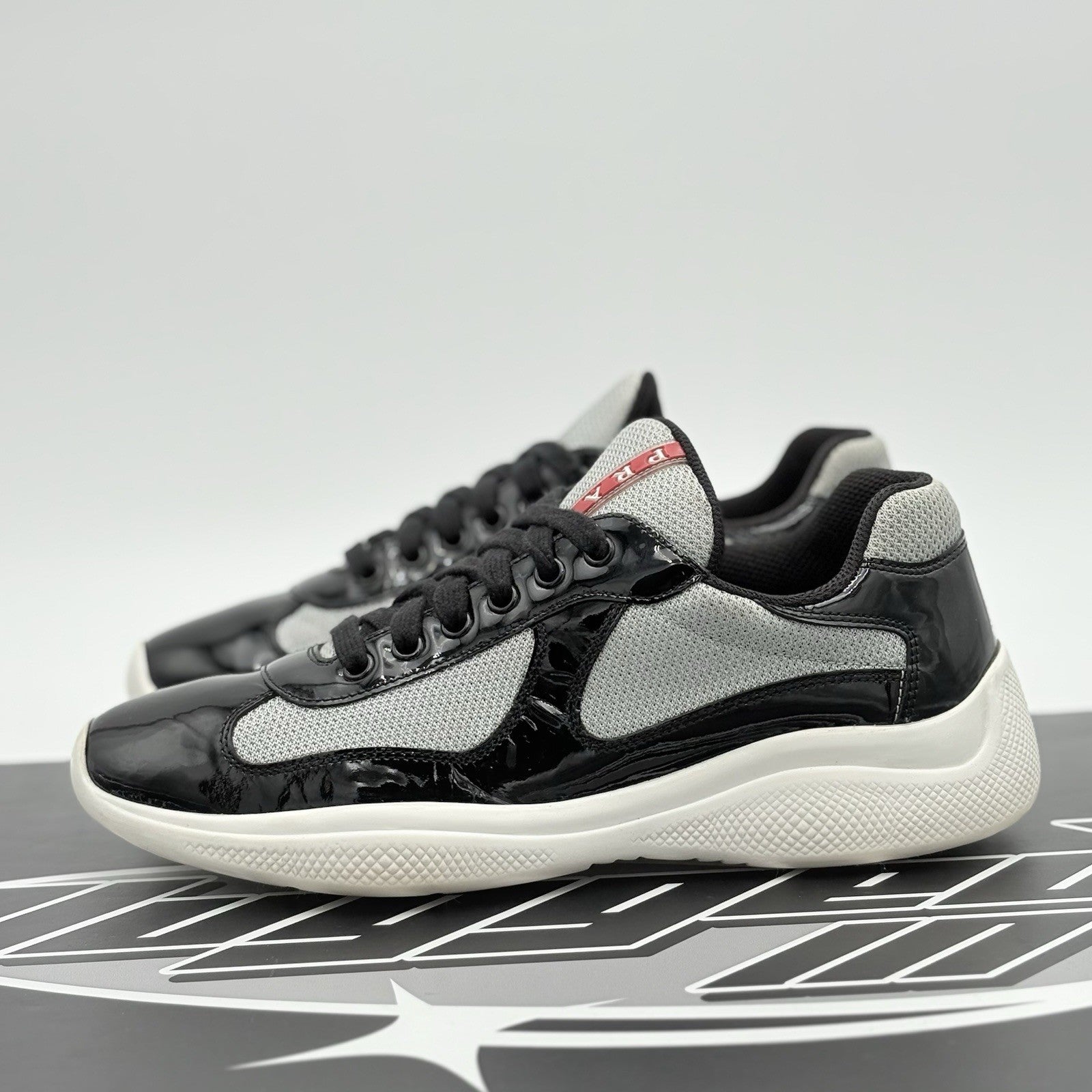 Size 6 UK (7 US) - Prada Americas Cup ' Black Grey ' | GREAT CONDITION!