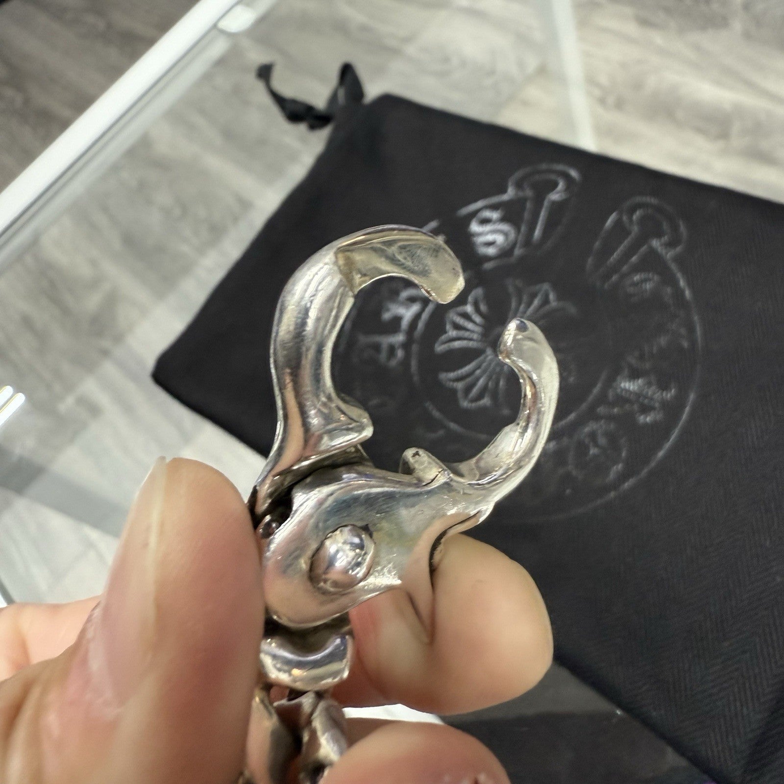 Chrome Hearts Bracelet | 925 Sterling Silver | Fancy Link | LOBSTER CLASP