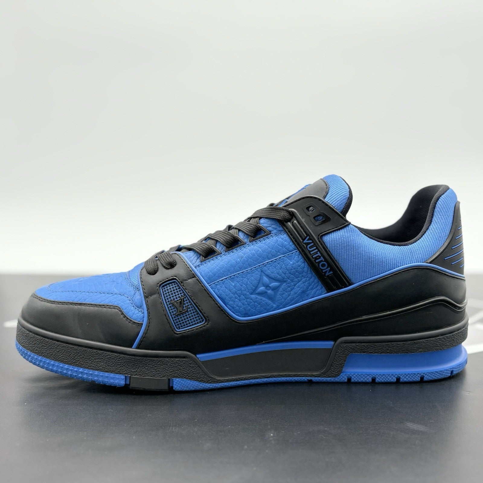 Size 11 LV (12-12.5 US) Louis Vuitton Trainer ' Black Blue ' | GREAT CONDITION!