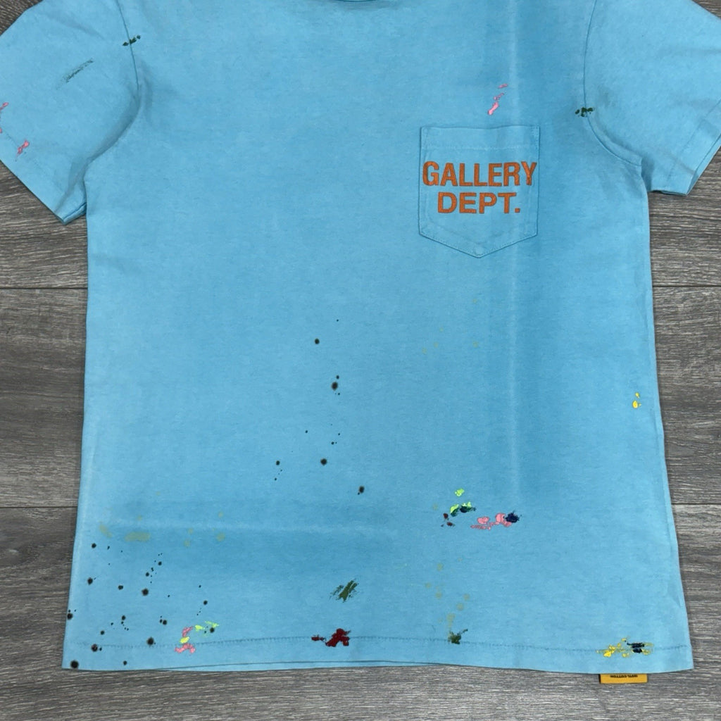 Size Small - Gallery Dept. Vintage Logo Painted Tee ' Turquoise '