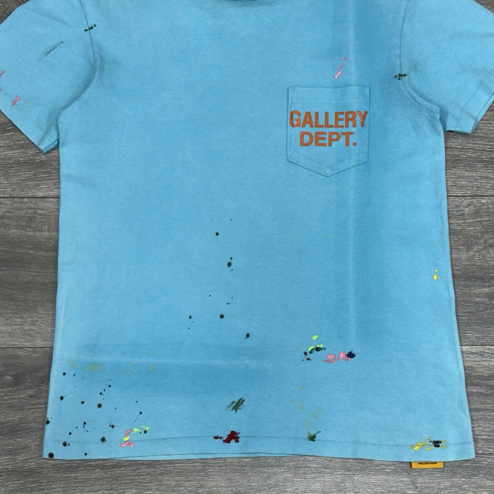 Size Small - Gallery Dept. Vintage Logo Painted Tee ' Turquoise '