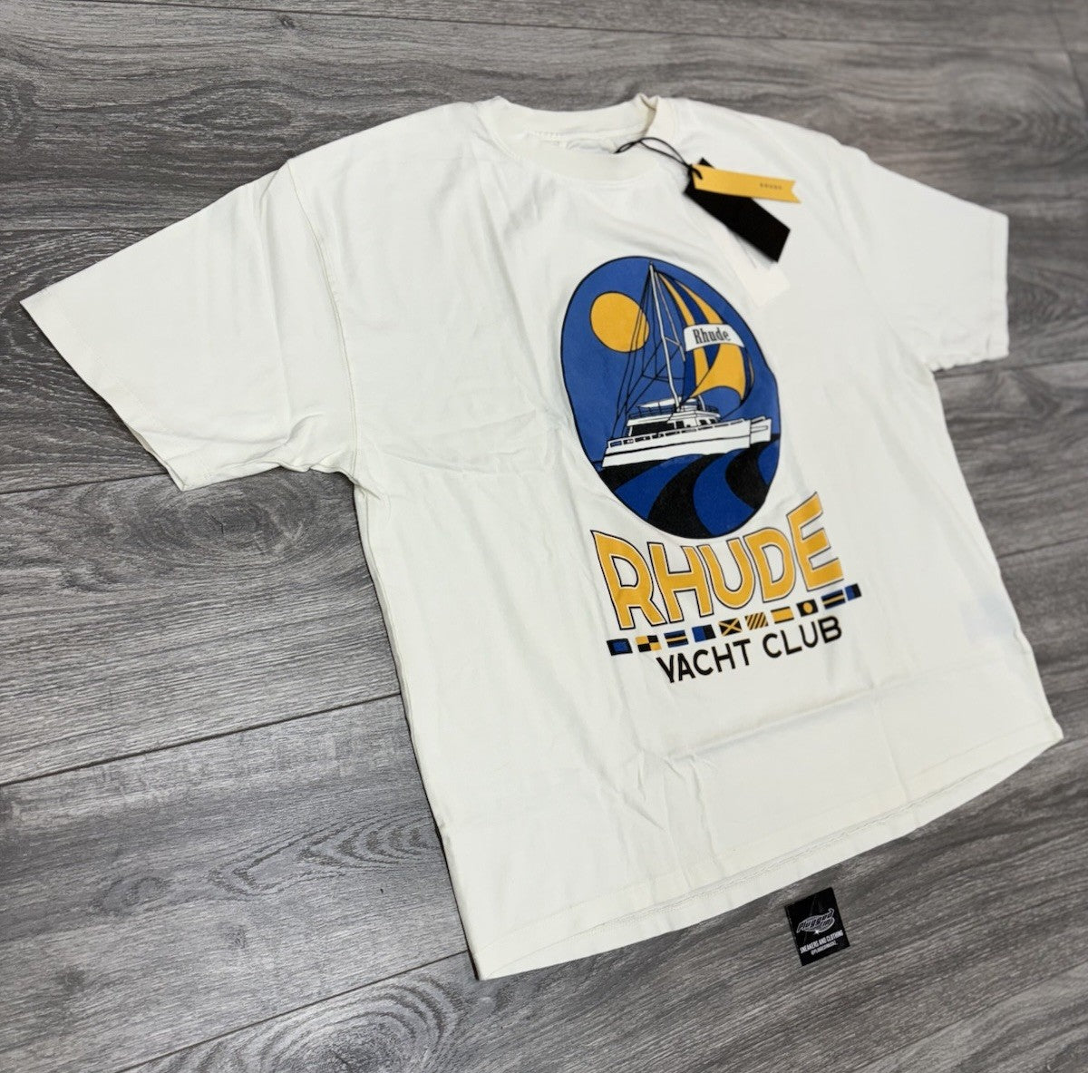 Size Large - Rhude Yacht Club Tee ' Vintage White ' | BRAND NEW!