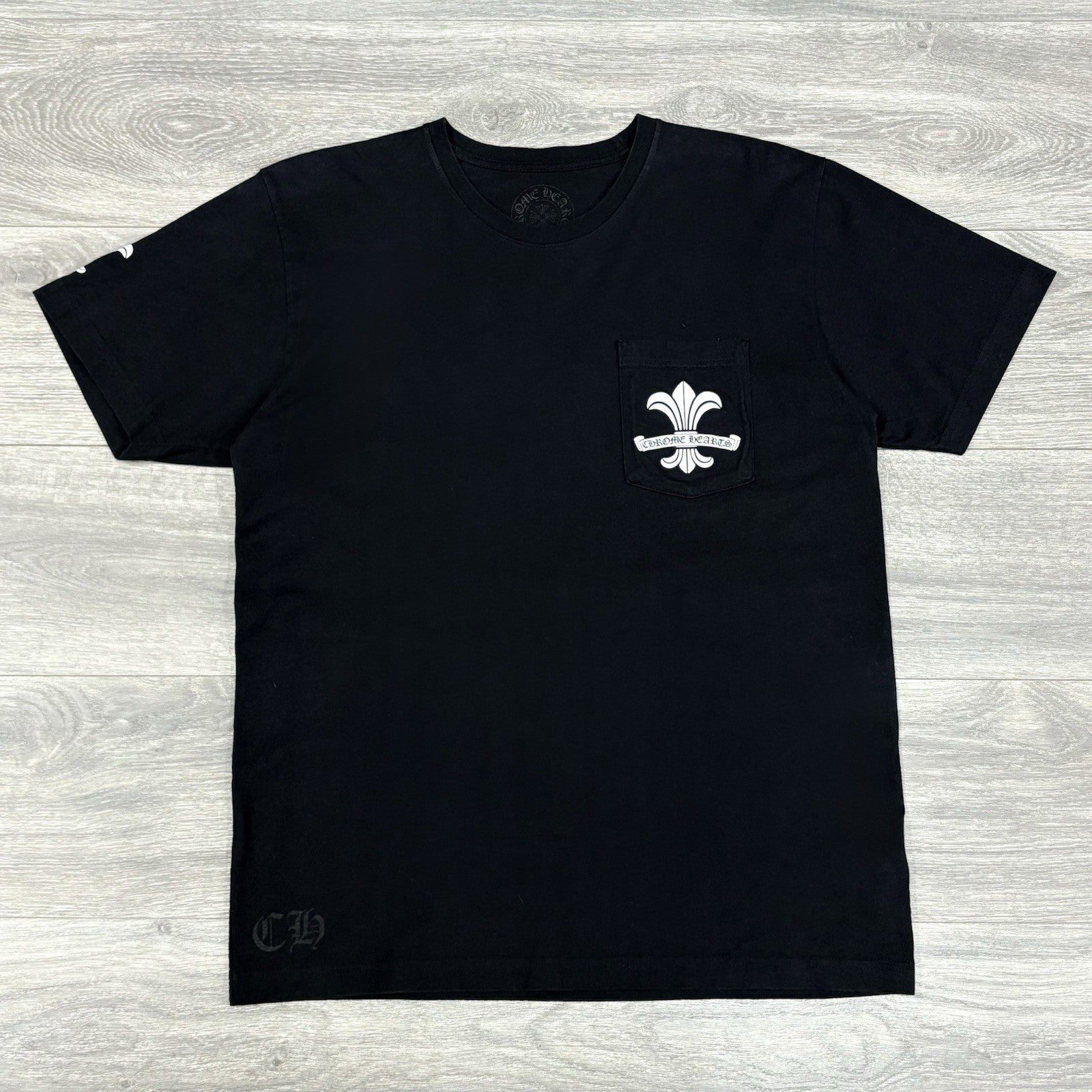 Size L - Chrome Hearts Fleur Scroll Logo T-Shirt ' Black ' | ONLY WORN ONCE!