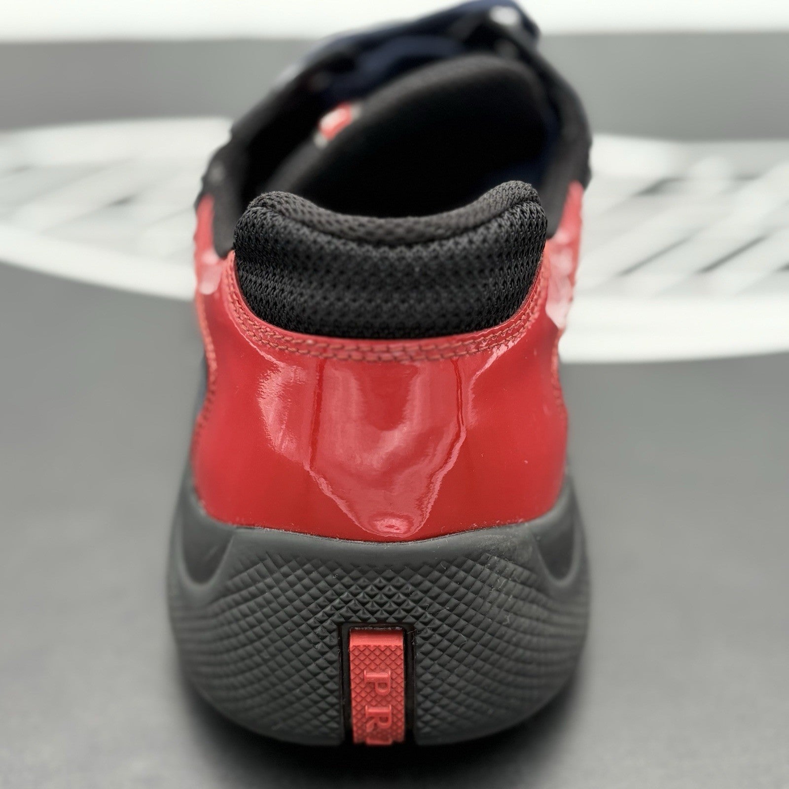 Size 9.5 UK (10.5 US) Prada Americas Cup ' Navy Red ' | GOOD CONDITION!