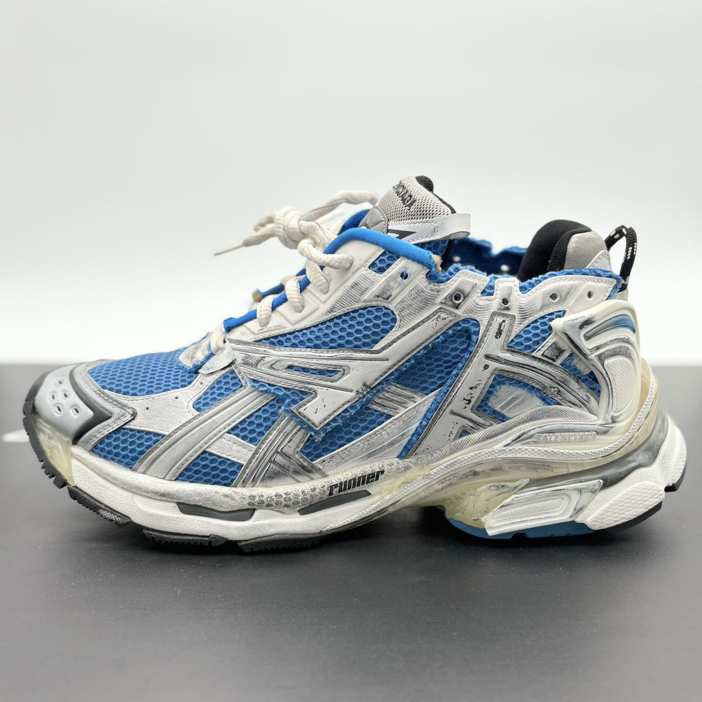 Size 46 (13 US) - Balenciaga Runner ' White Blue ' | CLEAN!