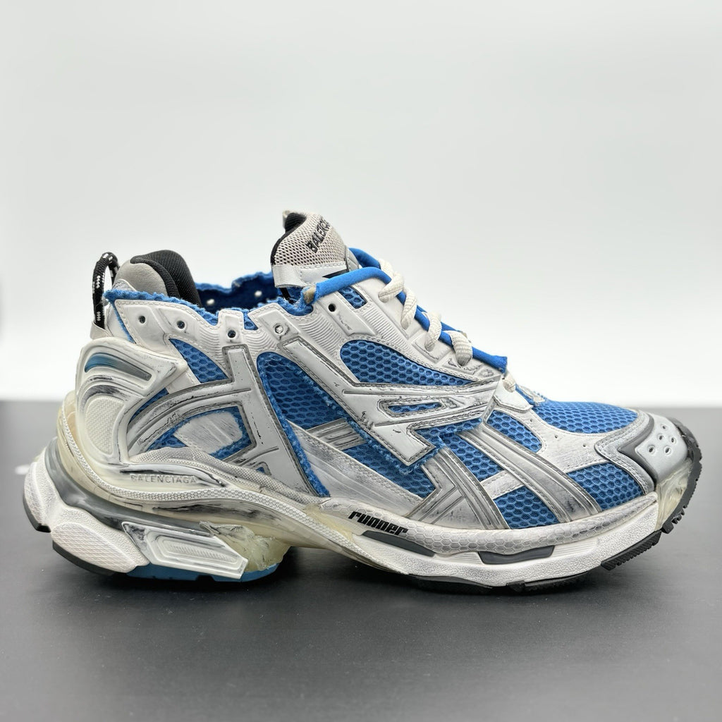 Size 46 (13 US) - Balenciaga Runner ' White Blue ' | CLEAN!