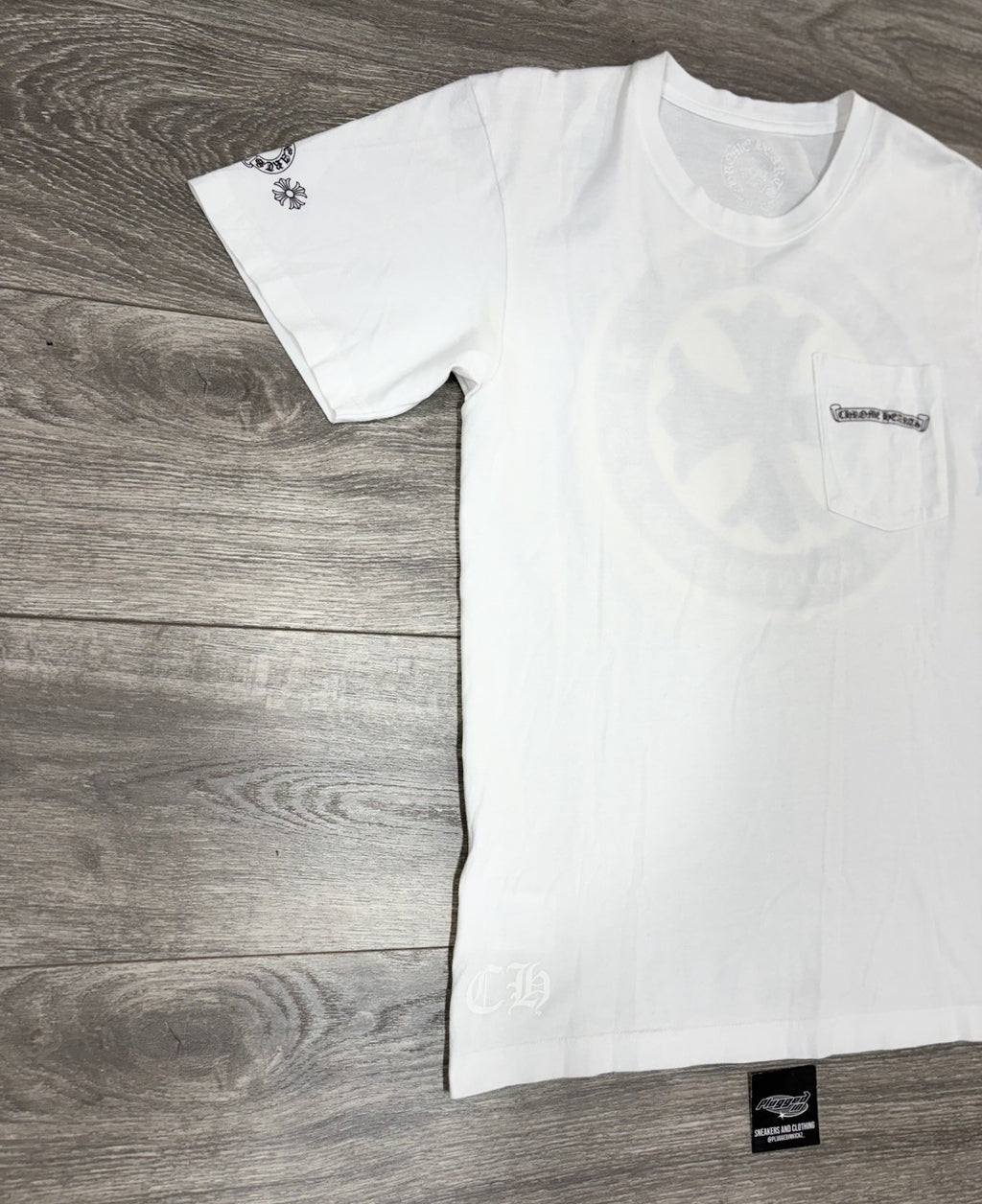 Size Medium - Chrome Hearts Plus Logo Short Sleeve T-Shirt ' White ' | EXCELLENT