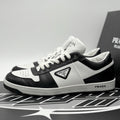 Size 11 UK (12 US) - Prada Downtown Low Leather ' Black White ' | SUPER CLEAN!