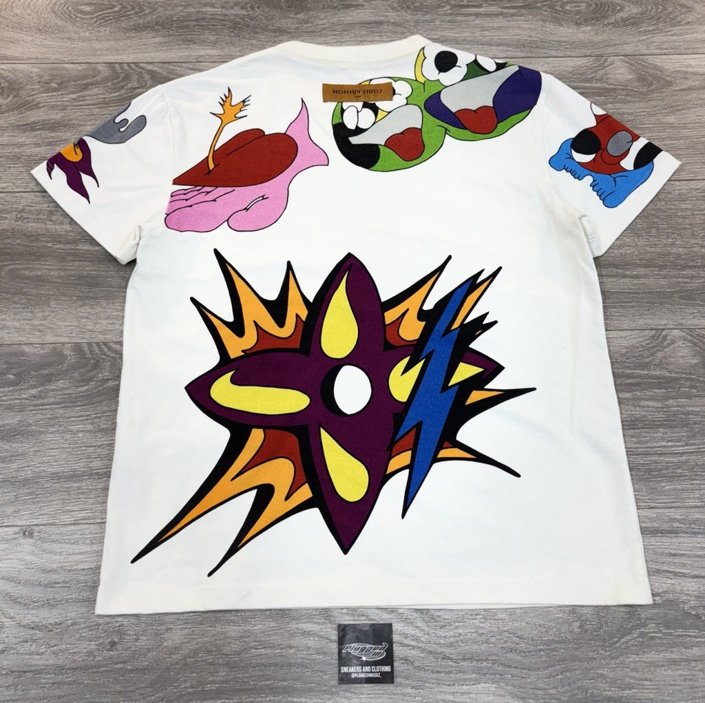 Size Small - Louis Vuitton Cartoon Short Sleeve T-Shirt ' White ' | EXCELLENT!