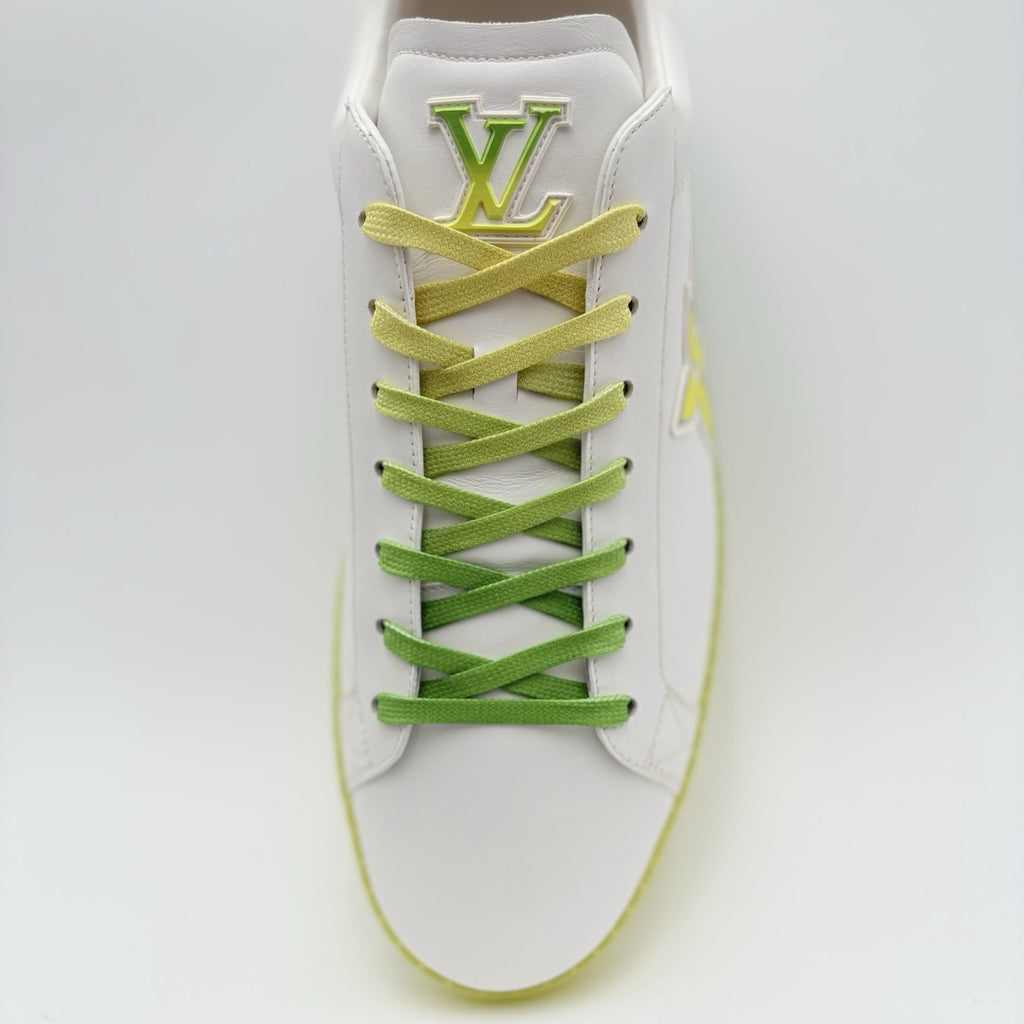Size 11 LV (12-12.5 US) Louis Vuitton Luxembourg ' White Green Yellow ' | NEW!