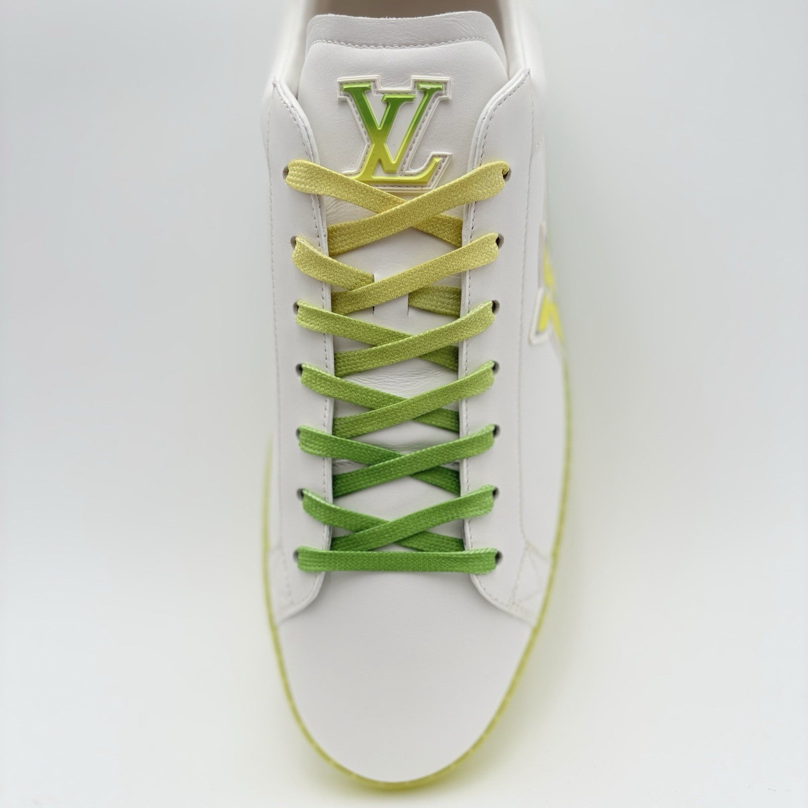 Size 11 LV (12-12.5 US) Louis Vuitton Luxembourg ' White Green Yellow ' | NEW!
