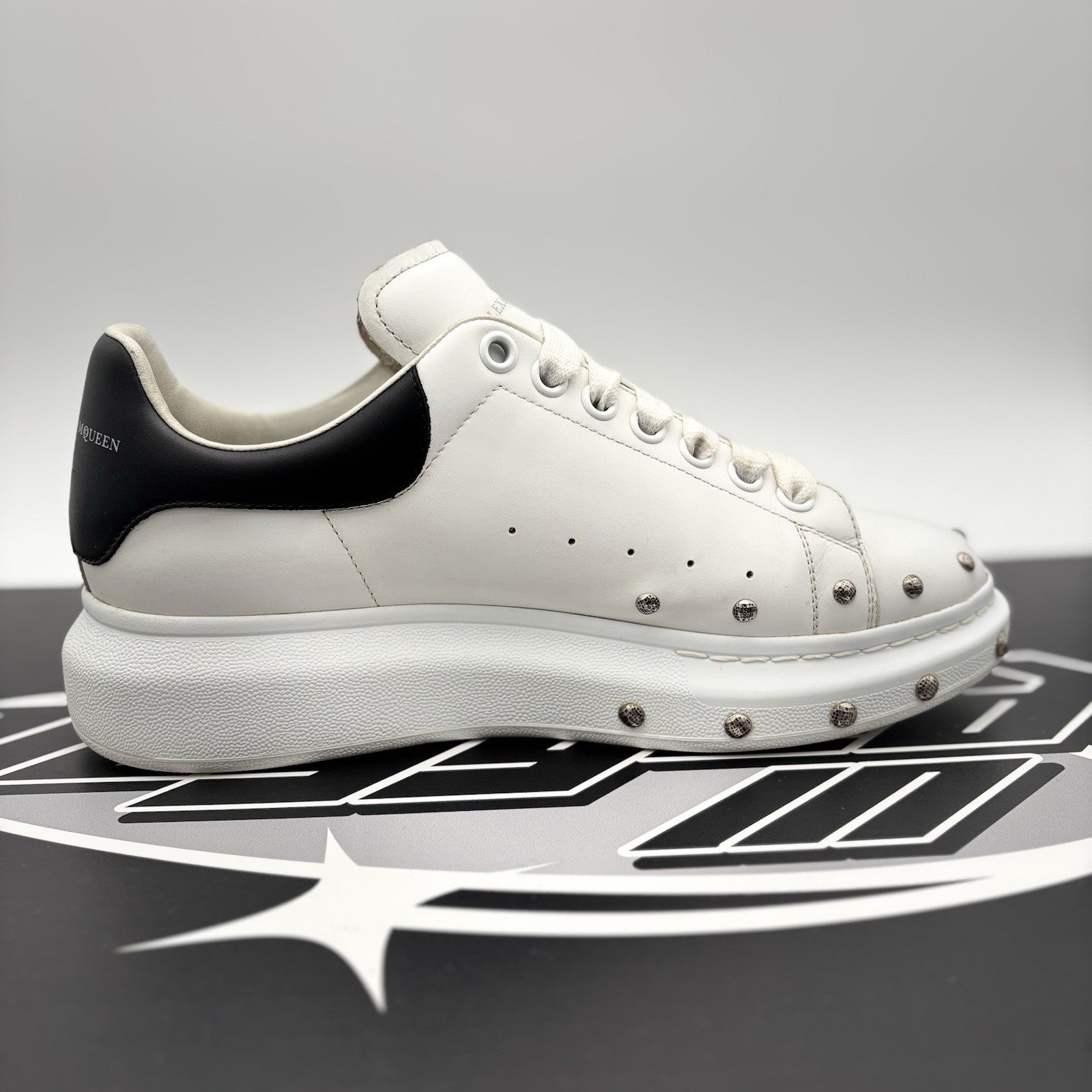 Size 41 (8 US) - Alexander McQueen Oversized Studded ' White Black ' | GREAT!
