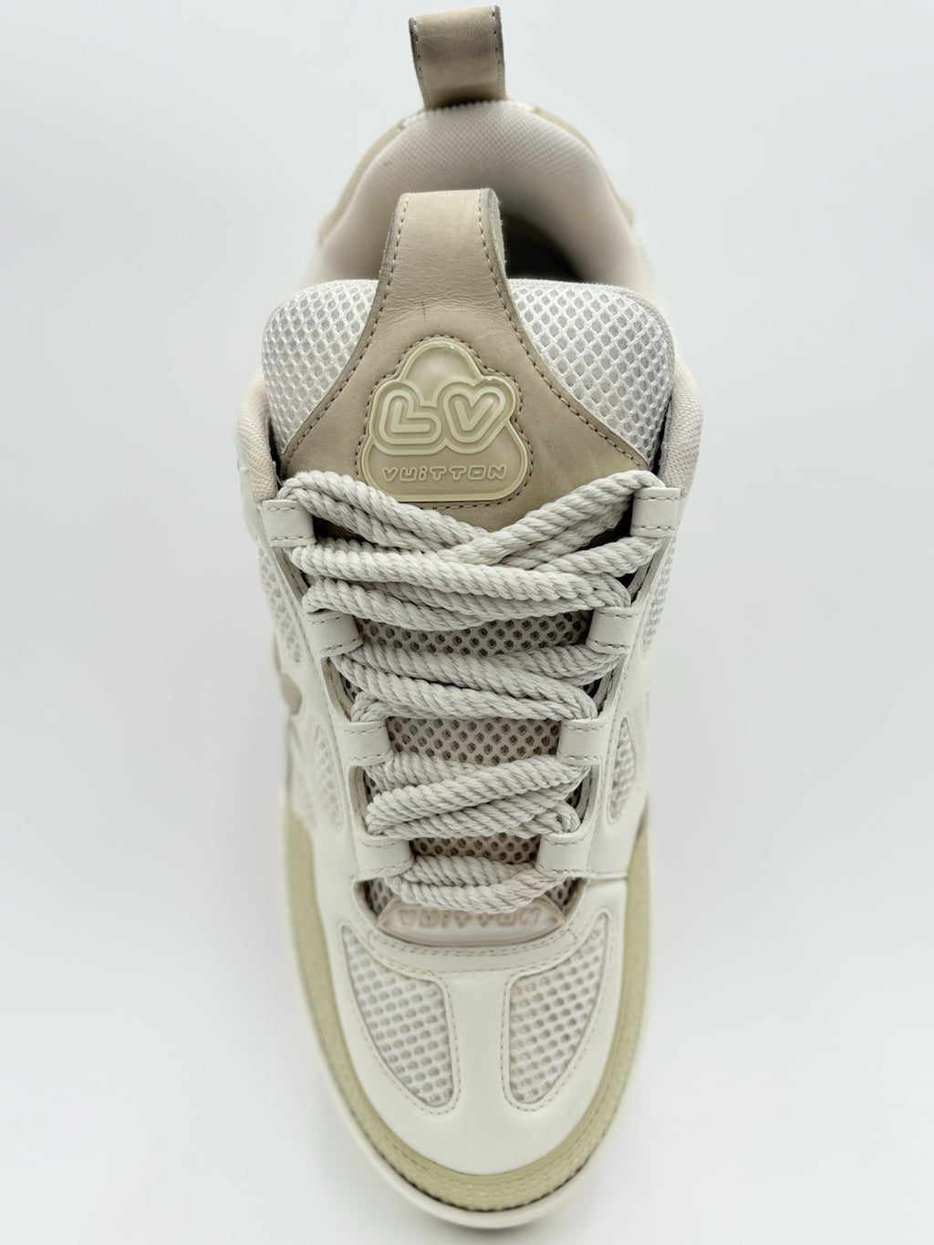 Size 5 LV (6-6.5 US) - Louis Vuitton Skate ' Beige White ' | SUPER CLEAN!