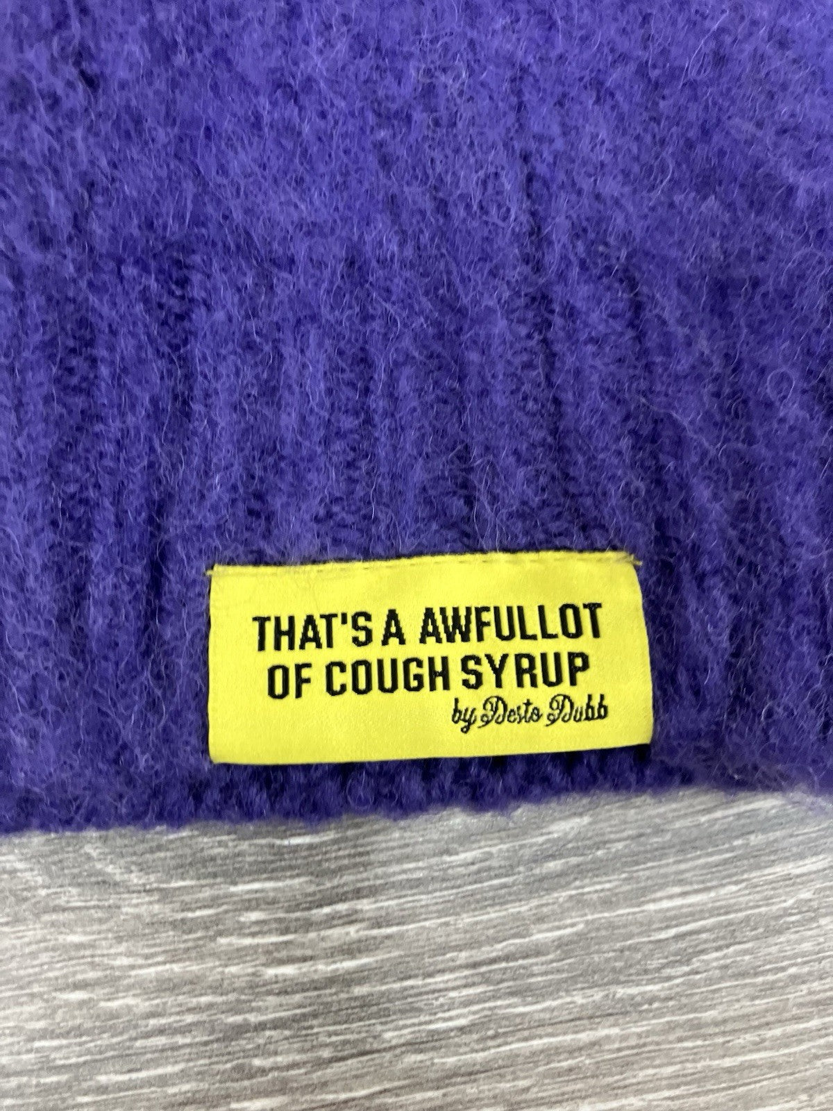 Size L - Thats A Awful Lot Of Cough Syrup Mohair Sweater ' Purple ' | NEW!
