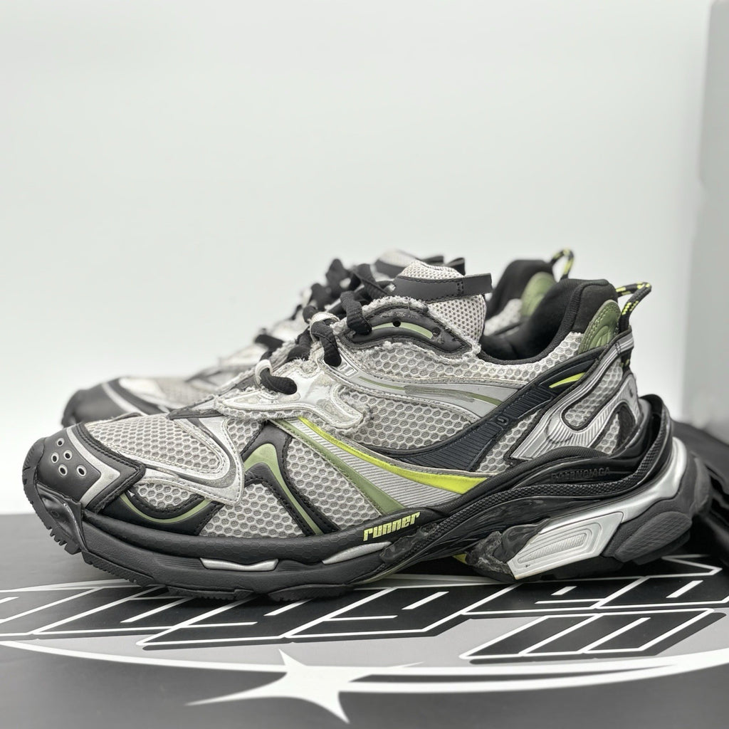 Size 46 (13 US) - Balenciaga Runner 2.0 ' Silver Neon Yellow ' | SUPER CLEAN!