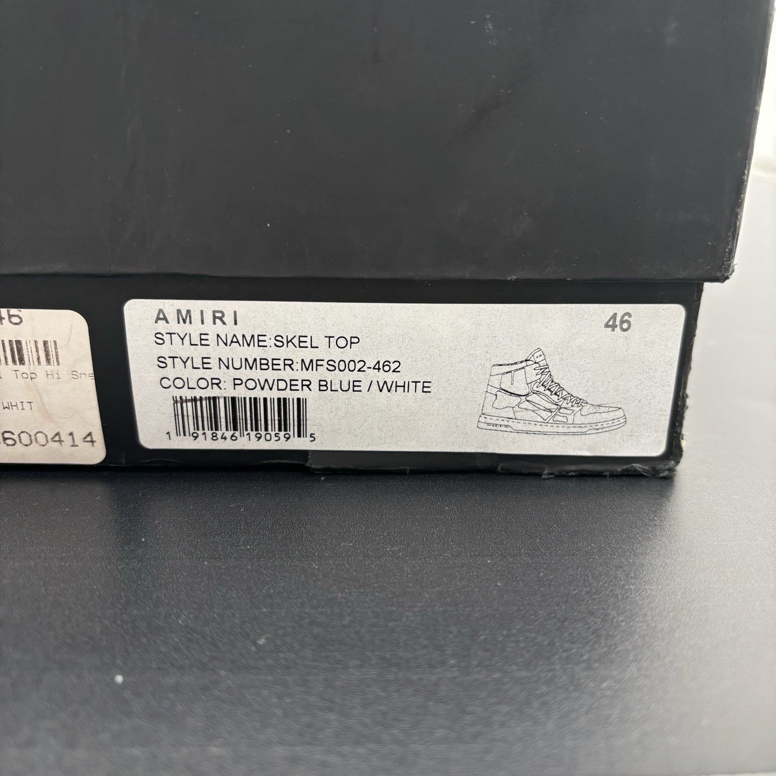 Size 46 (13 US) - Amiri Skel High Top ' Powder Blue White ' | GOOD CONDITION!