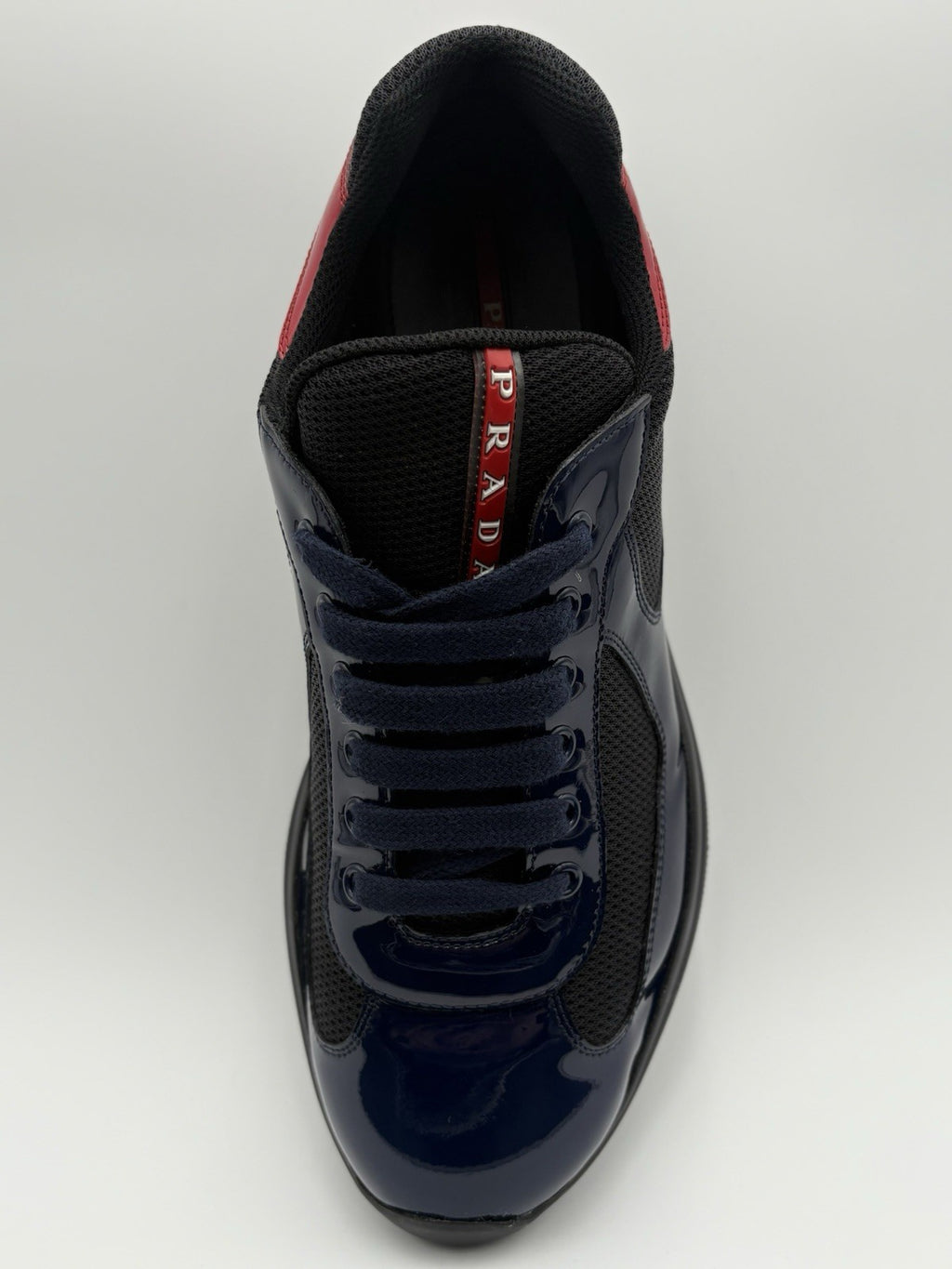 Size 9.5 UK (10.5 US) Prada Americas Cup ' Navy Red ' | EXCELLENT!